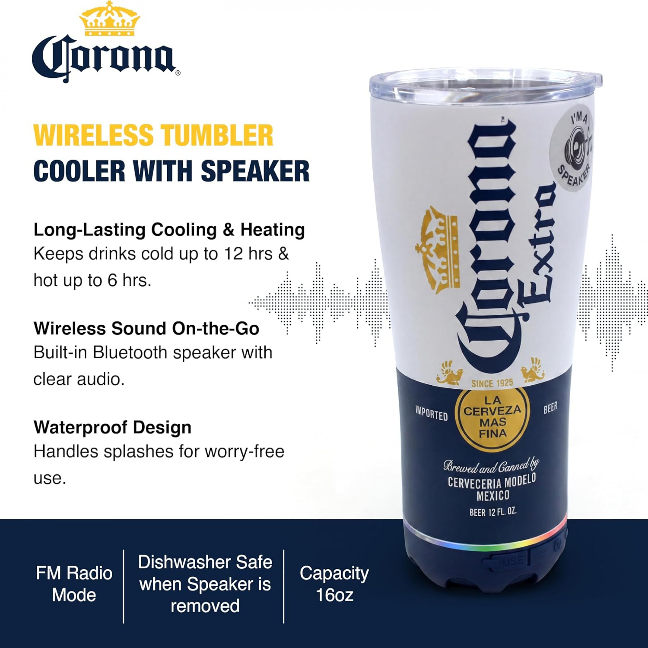 Corona Extra Tumbler Shaped Bluetooth Speaker