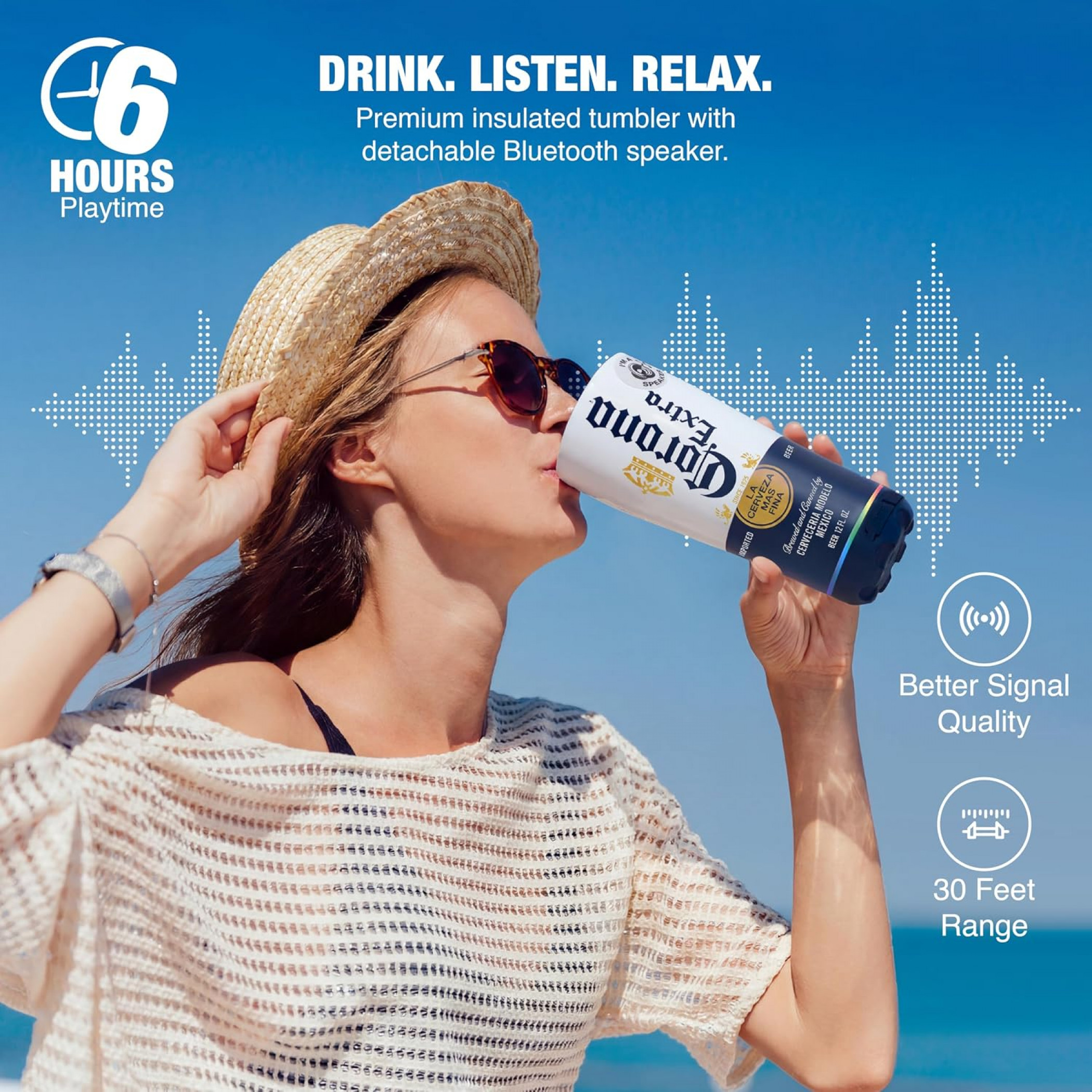Corona Extra Tumbler Shaped Bluetooth Speaker