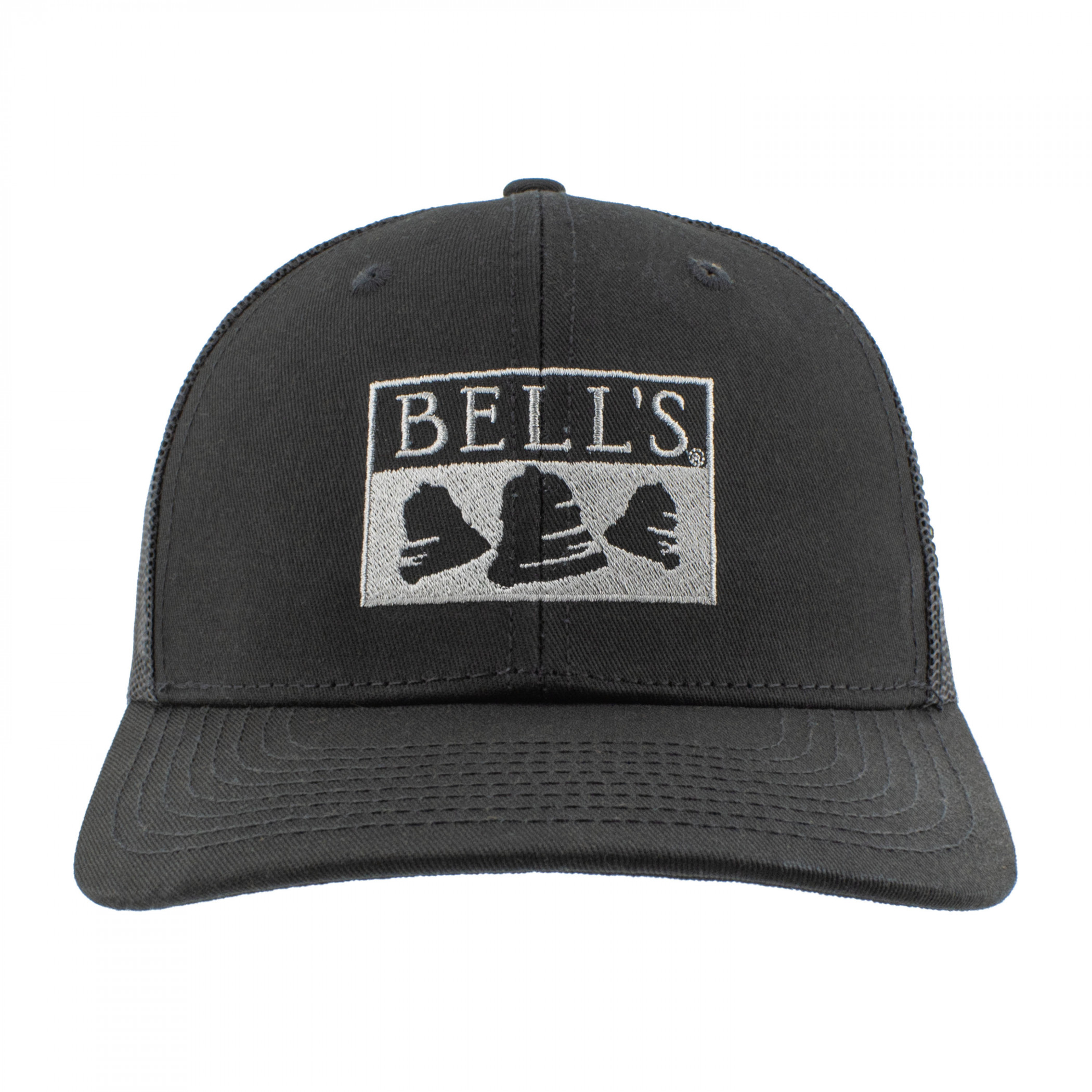 Bells Whisky Patch Black Mesh Trucker Hat