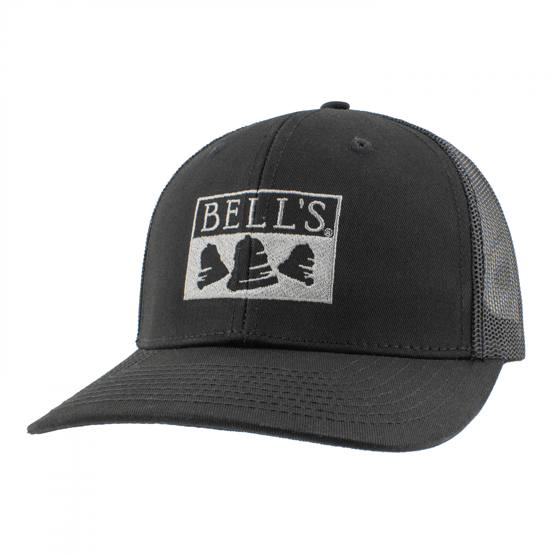 Bells Whisky Patch Black Mesh Trucker Hat