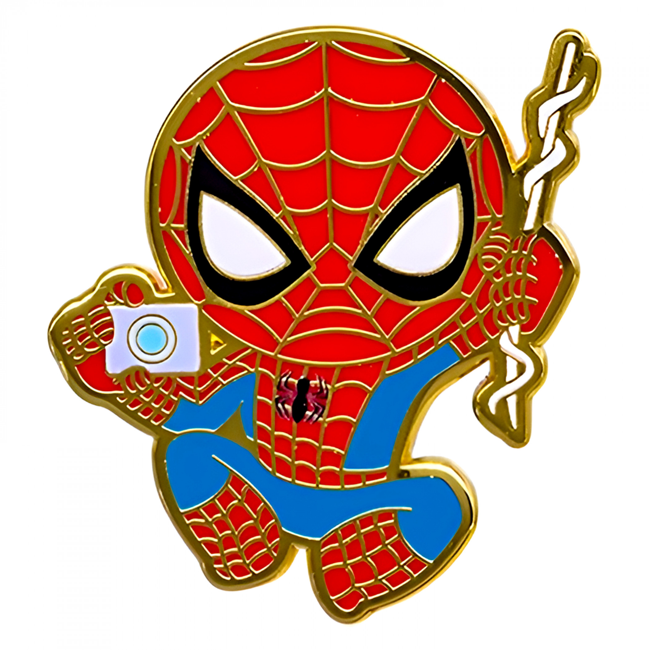 Spider-Man Camera Swing Enamel Pin, Multi-Color