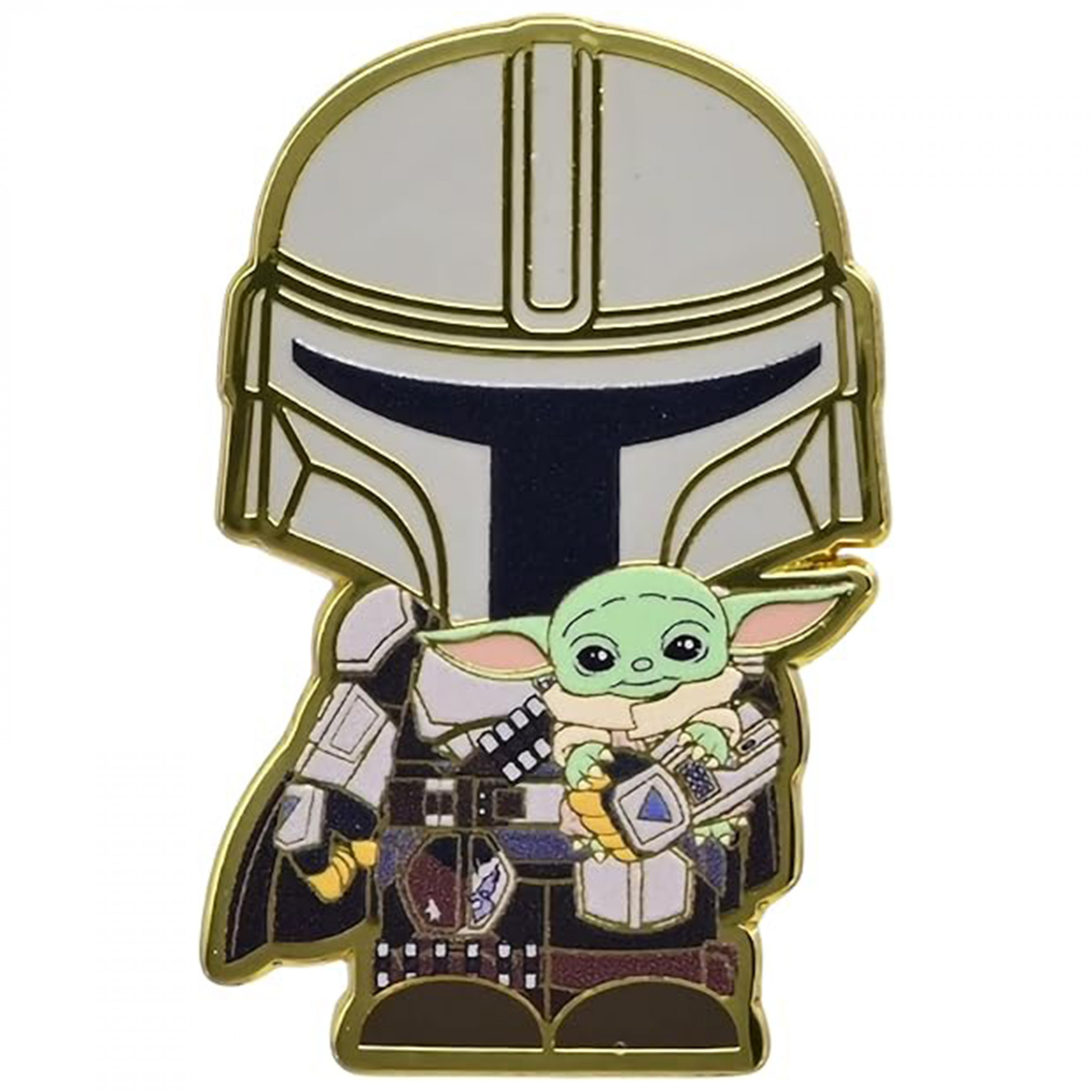 Star Wars The Mandalorian and Grogu Chibi Enamel Pin, Multi-Color