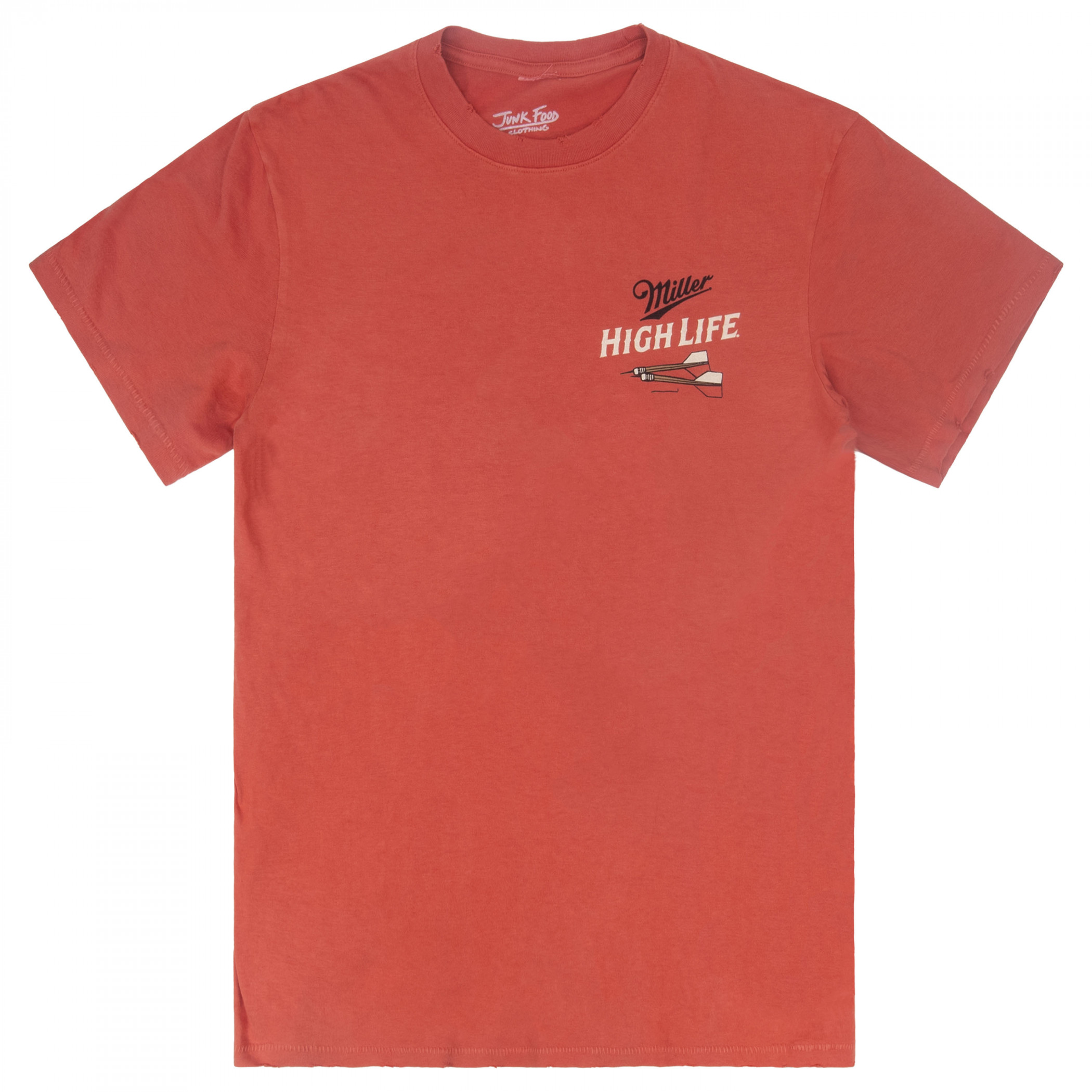 Miller High Life Darts and Beer Front and Back T-Shirt by Junk Food