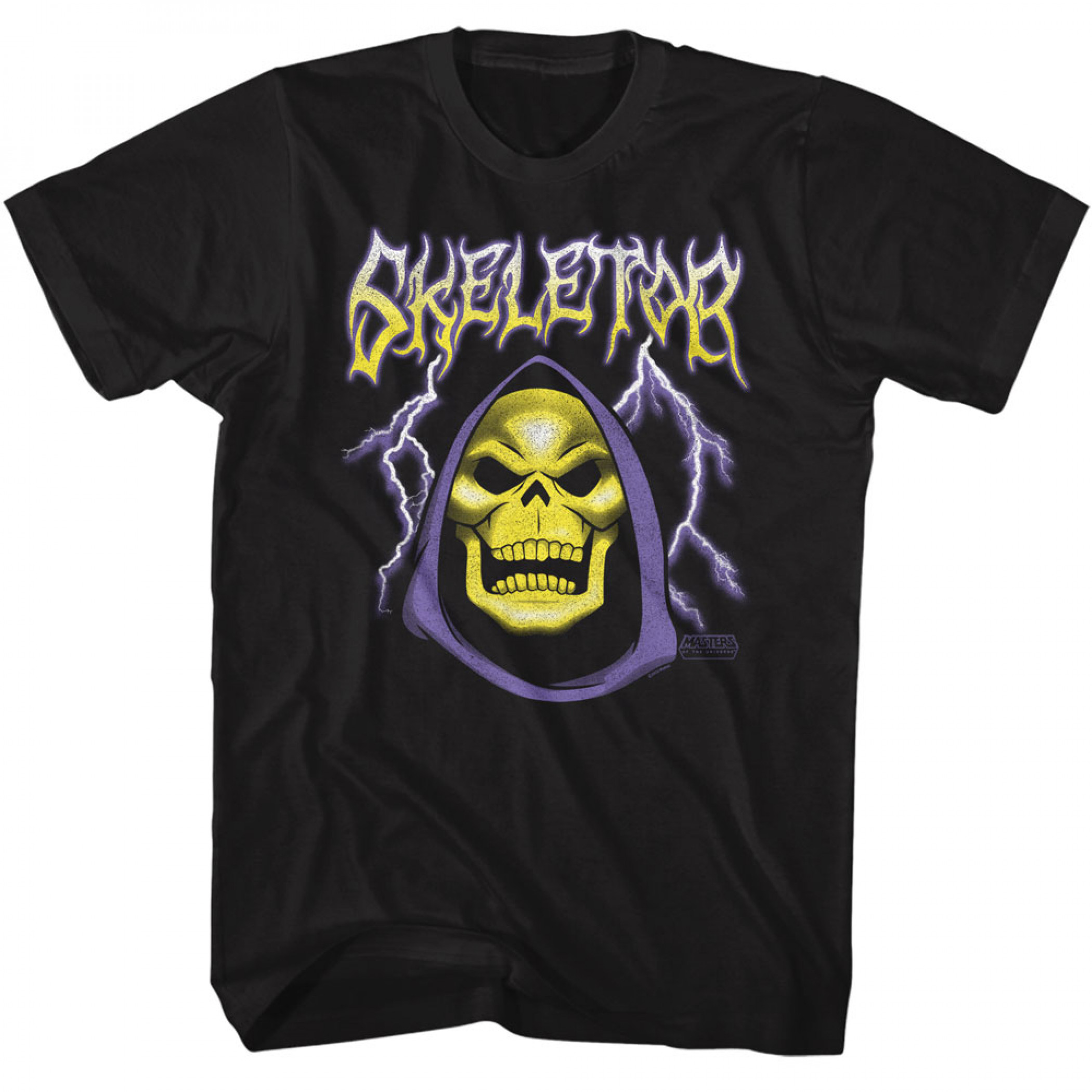 Masters of the Universe Skeletor Face with Lightning T-Shirt, Black