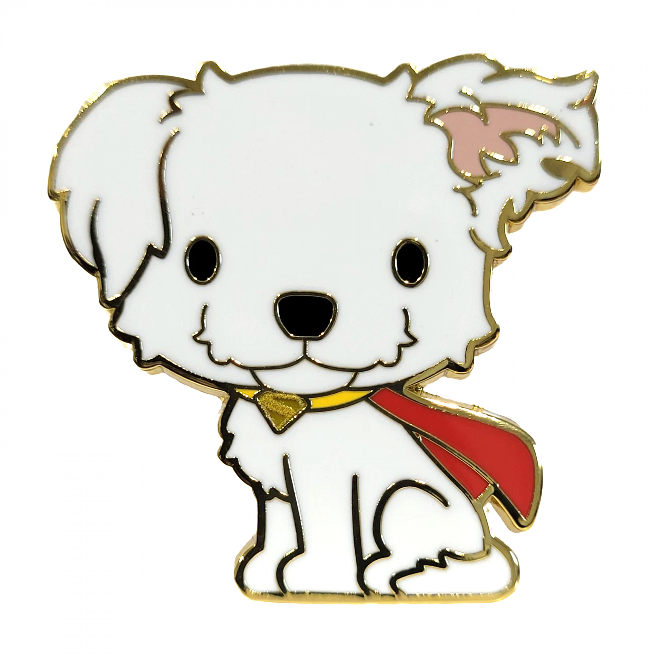 Superman Krypto Enamel Pin, White