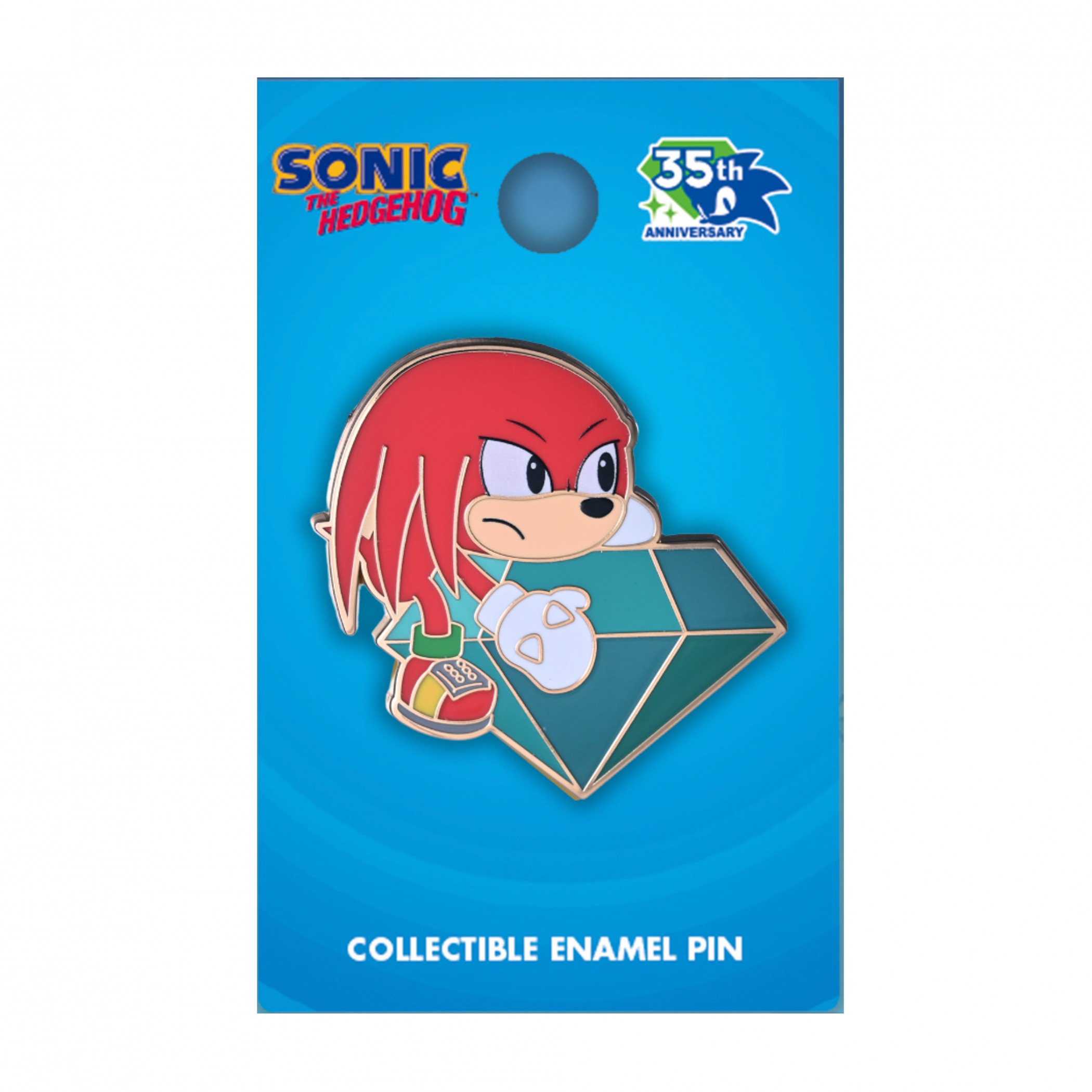 Sonic the Hedgehog Knuckles on Master Emerald Enamel Pin, Multi-Color