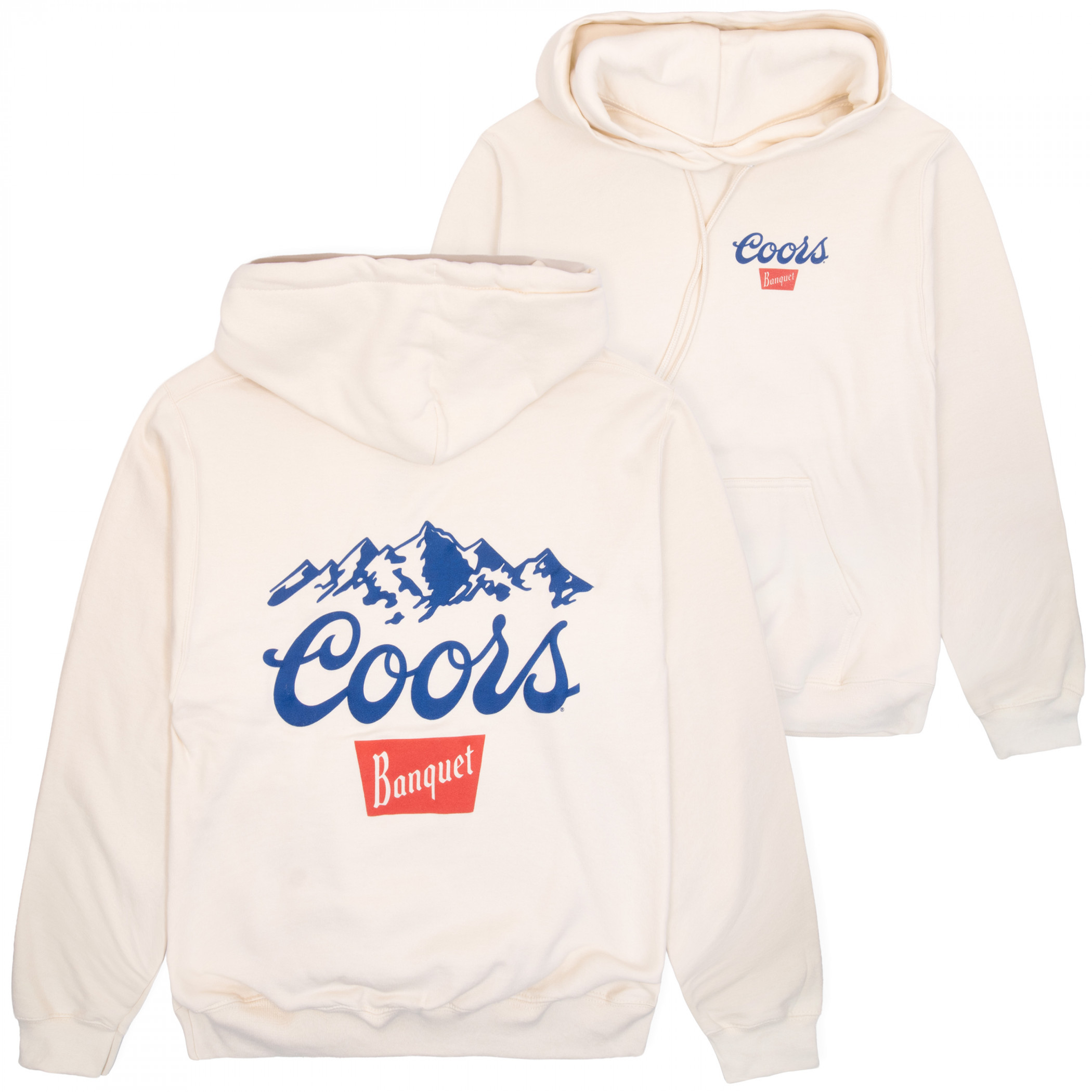 Coors Banquet Mountain Range Front & Back Print Pullover Hoodie