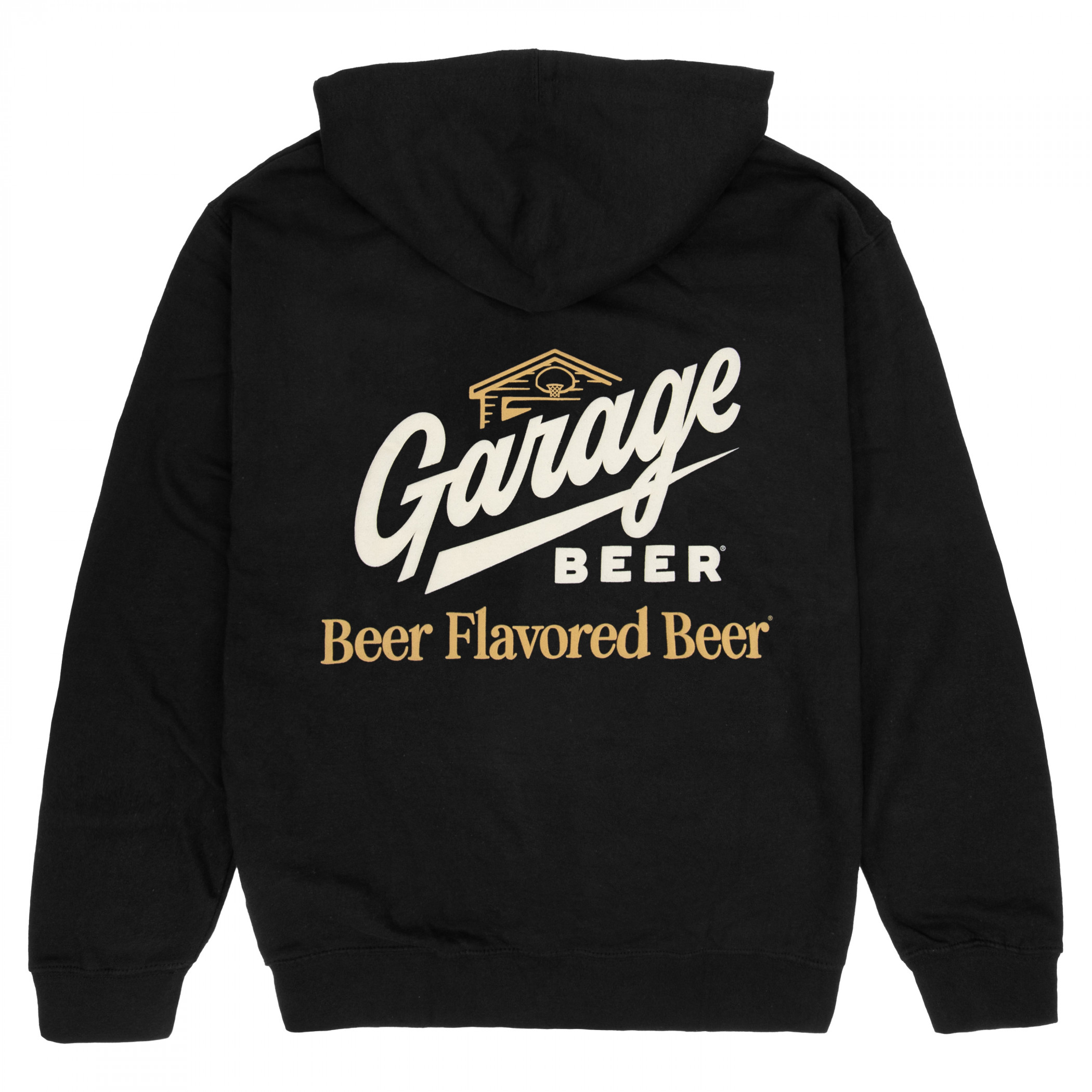 Garage Beer - Beer Flavored Beer Black Front & Back Print Hoodie - image 3