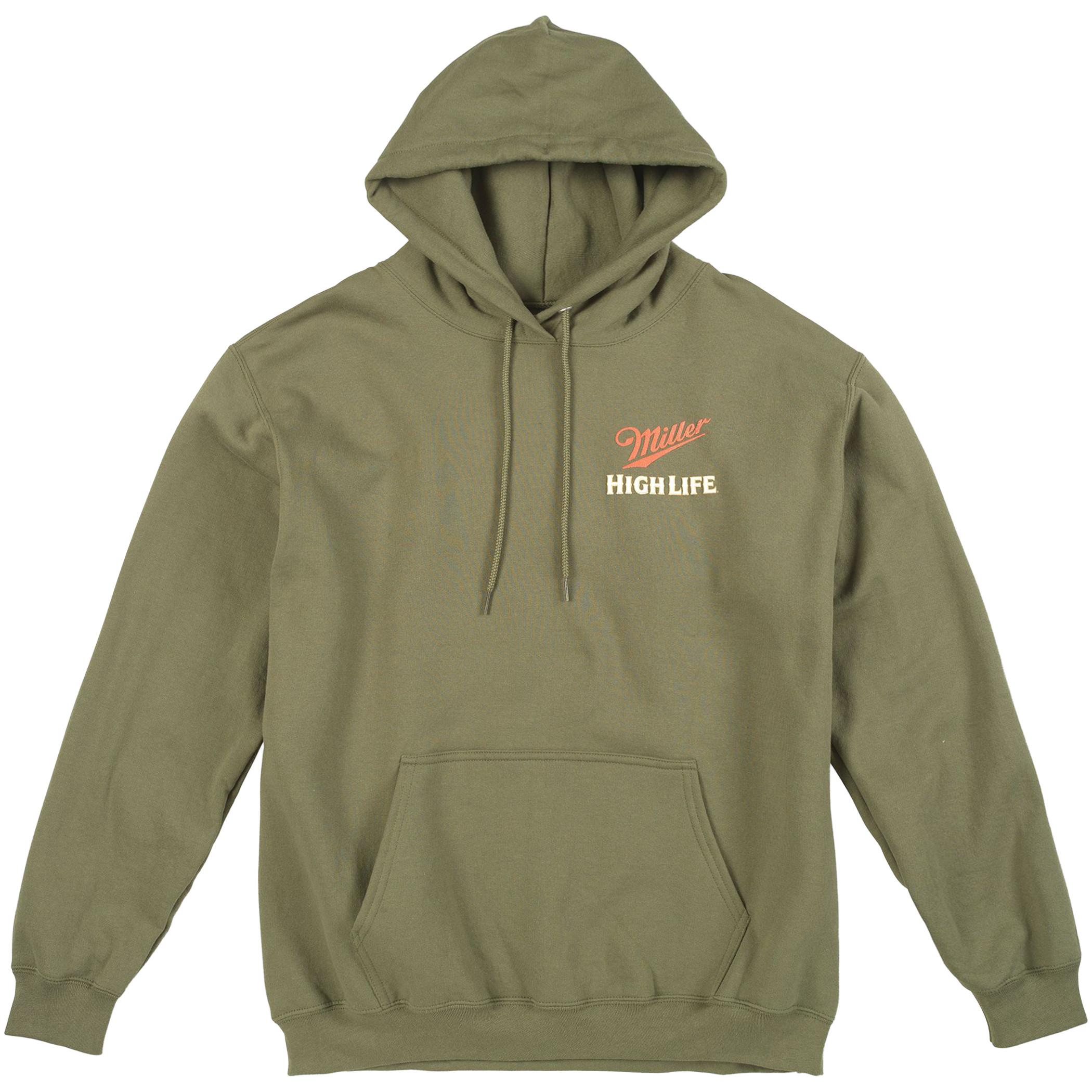 Miller High Life Logo Olive Colorway Front & Back Print Hoodie - image 3