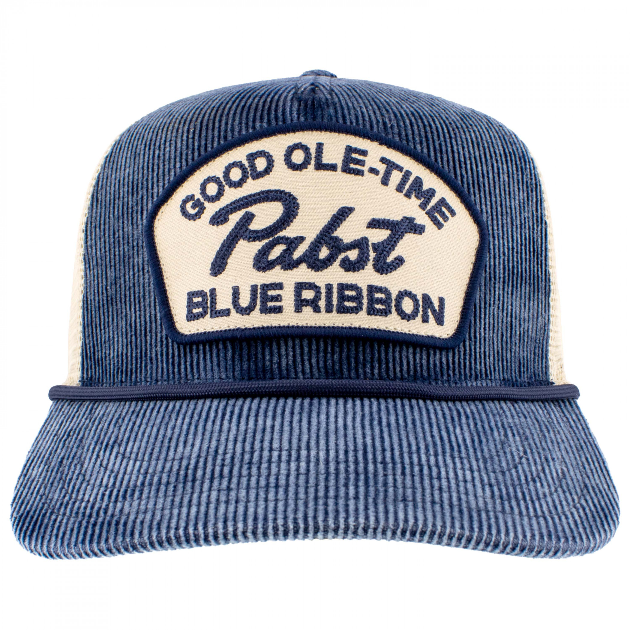 Pabst Blue Ribbon Good Ole-Time Corduroy Mesh Back Adjustable Hat - image 2