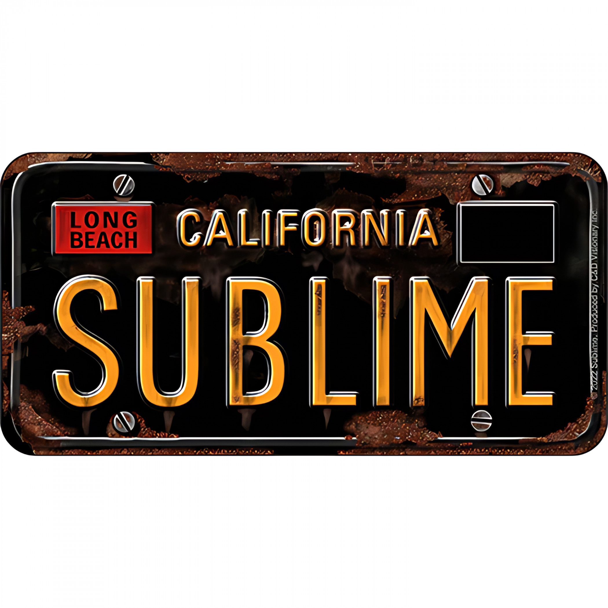 Sublime California License Plate Sticker
