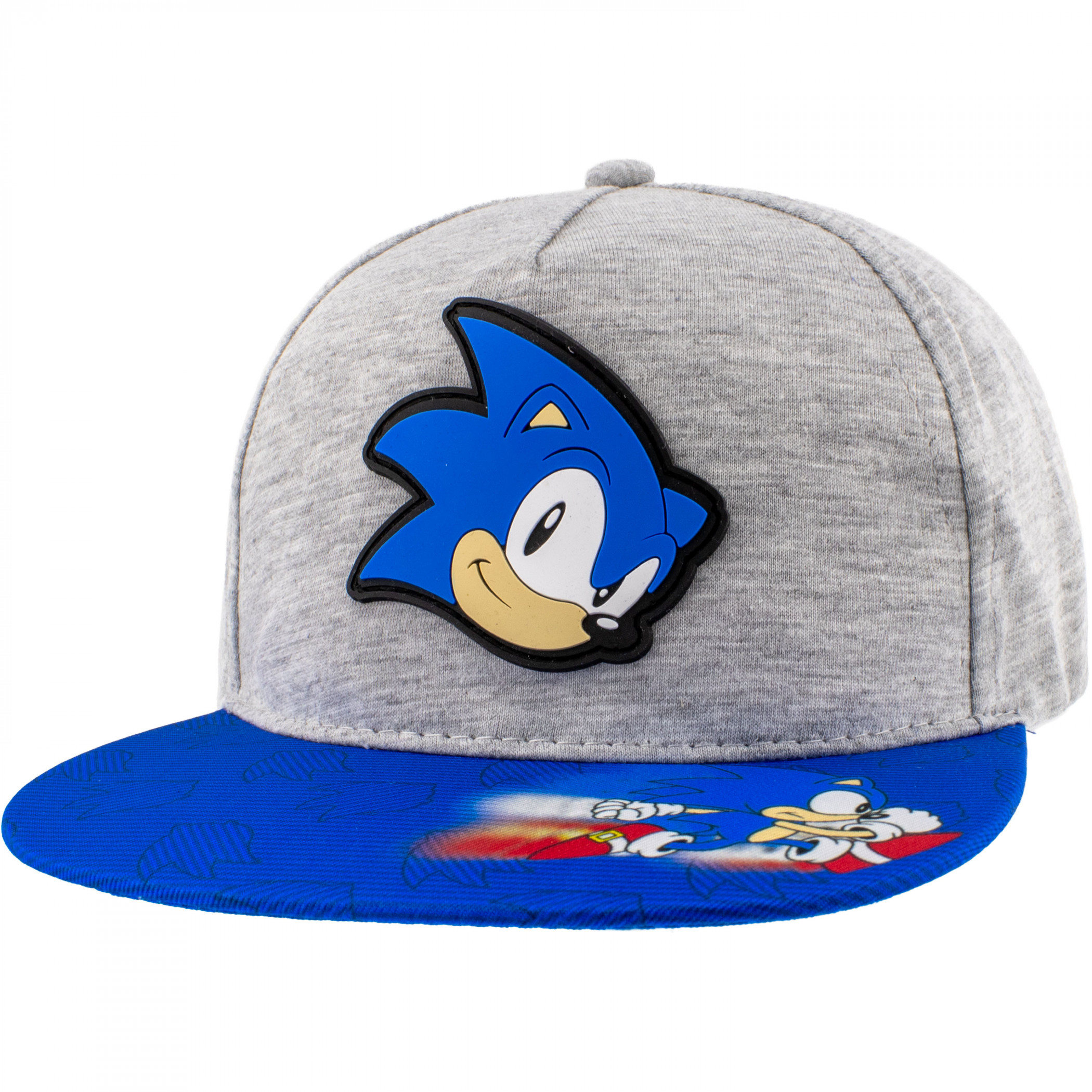 Sonic the Hedgehog Running Flat Bill Snapback Youth Hat, Multi-Color