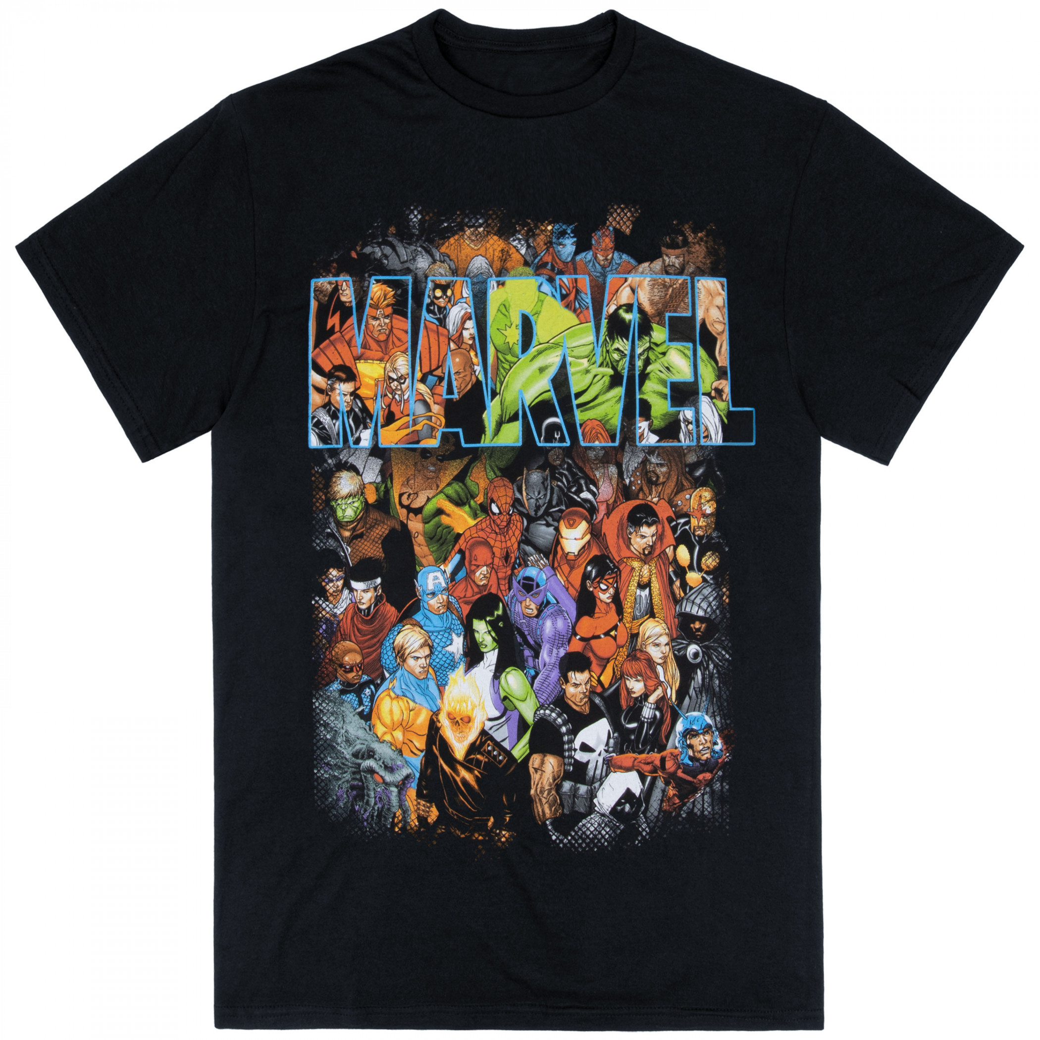 Marvel Comics Stunning Ensemble Logo T-Shirt, Black