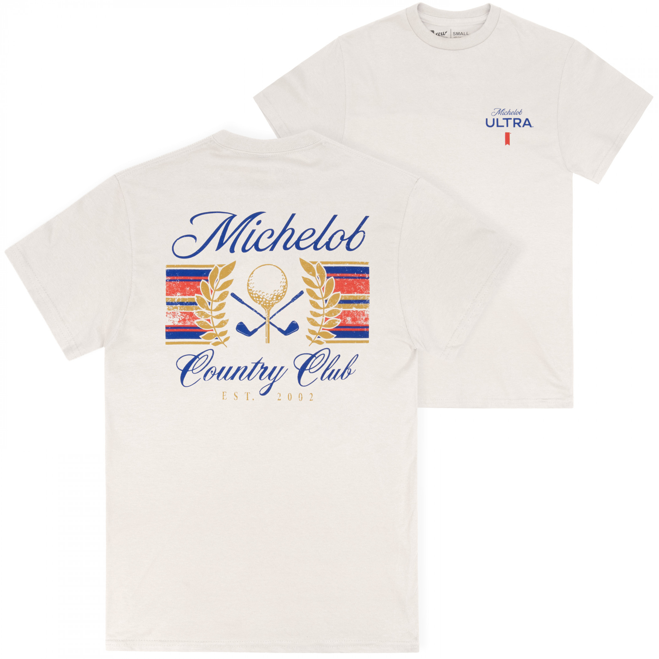Michelob Golf Country Club Est. 2002 Front & Back Print T-Shirt