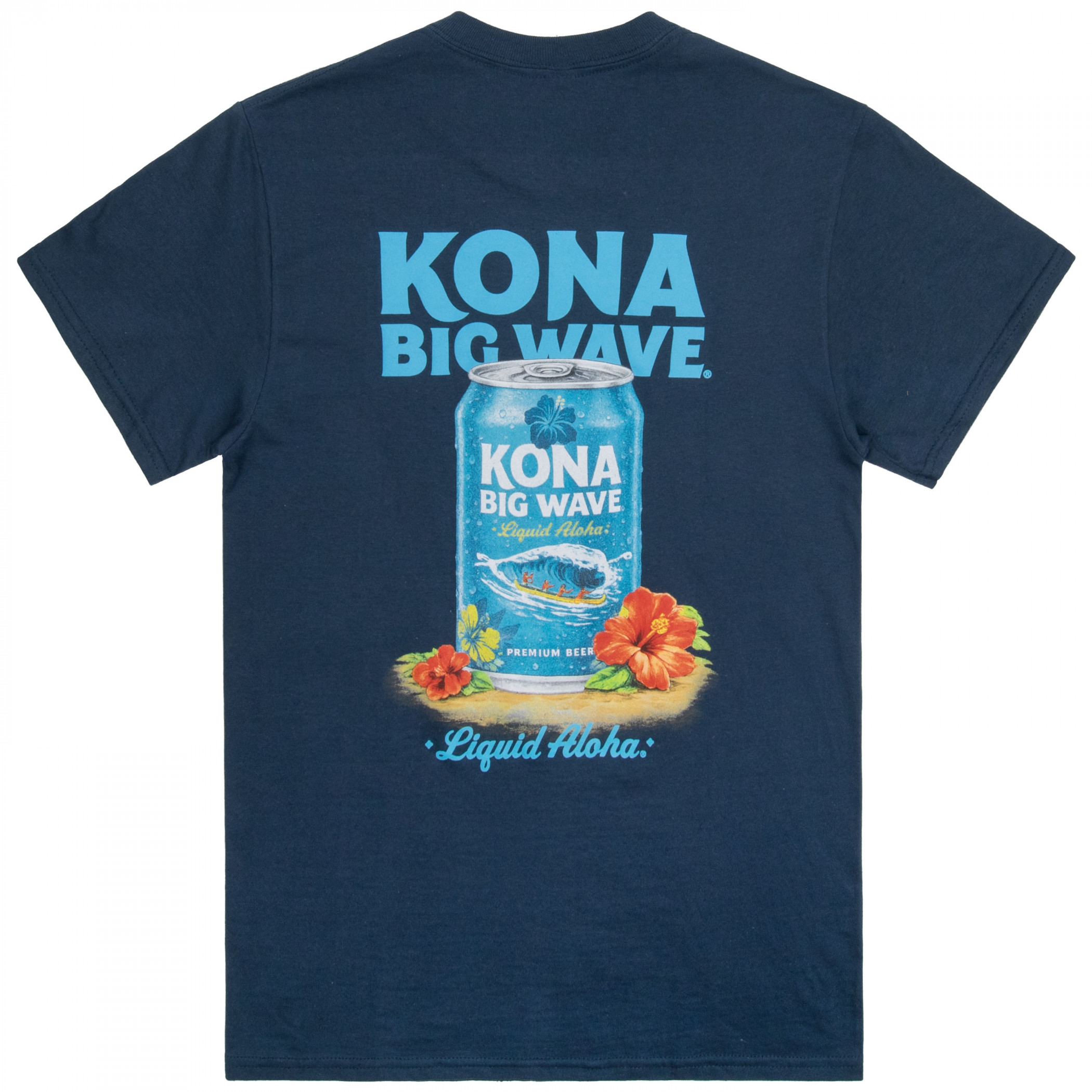 Kona Big Wave Still Life Navy Colorway Front & Back Print T-Shirt - image 3