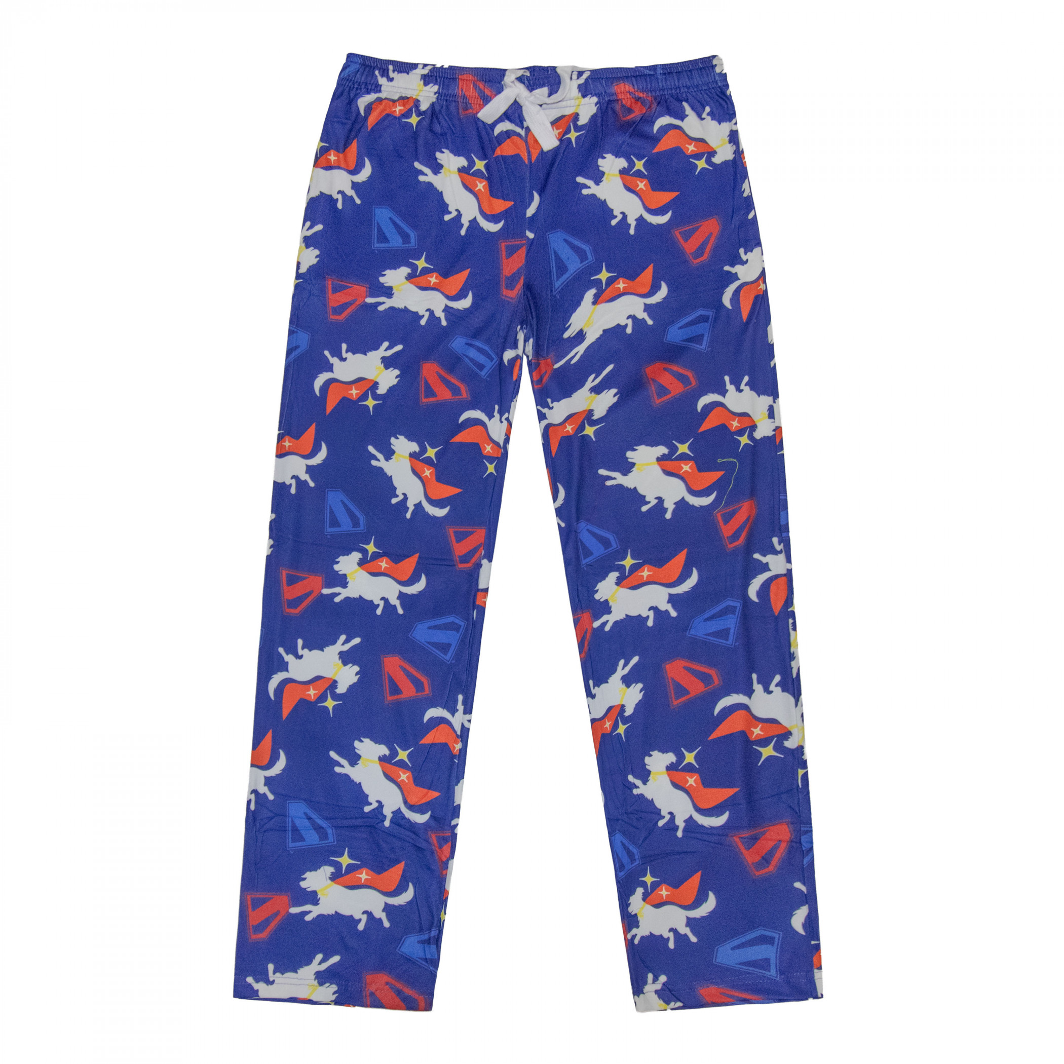 Supergirl Krypto and Logo Pattern Junior's Sleep Pants, Blue