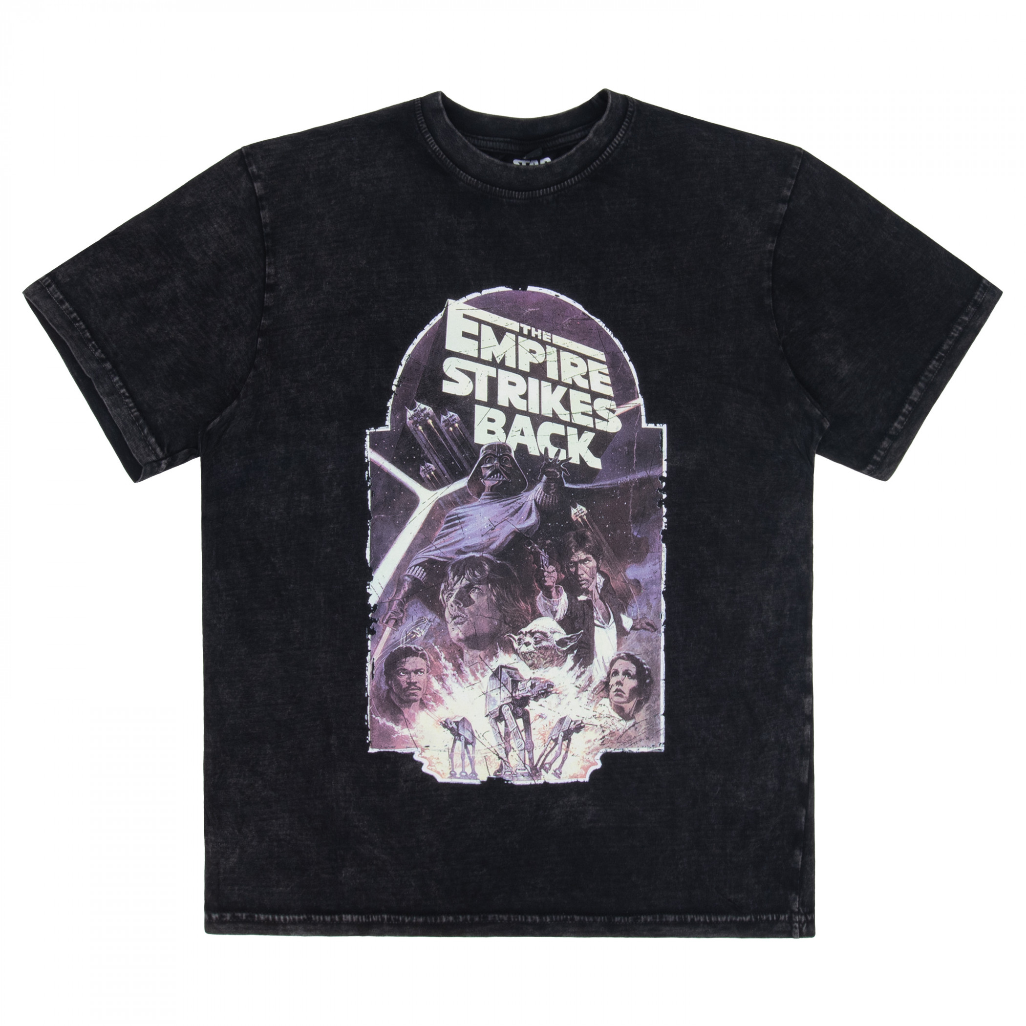 Star Wars The Empire Strikes Back Explosion Stone Wash T-Shirt, Black