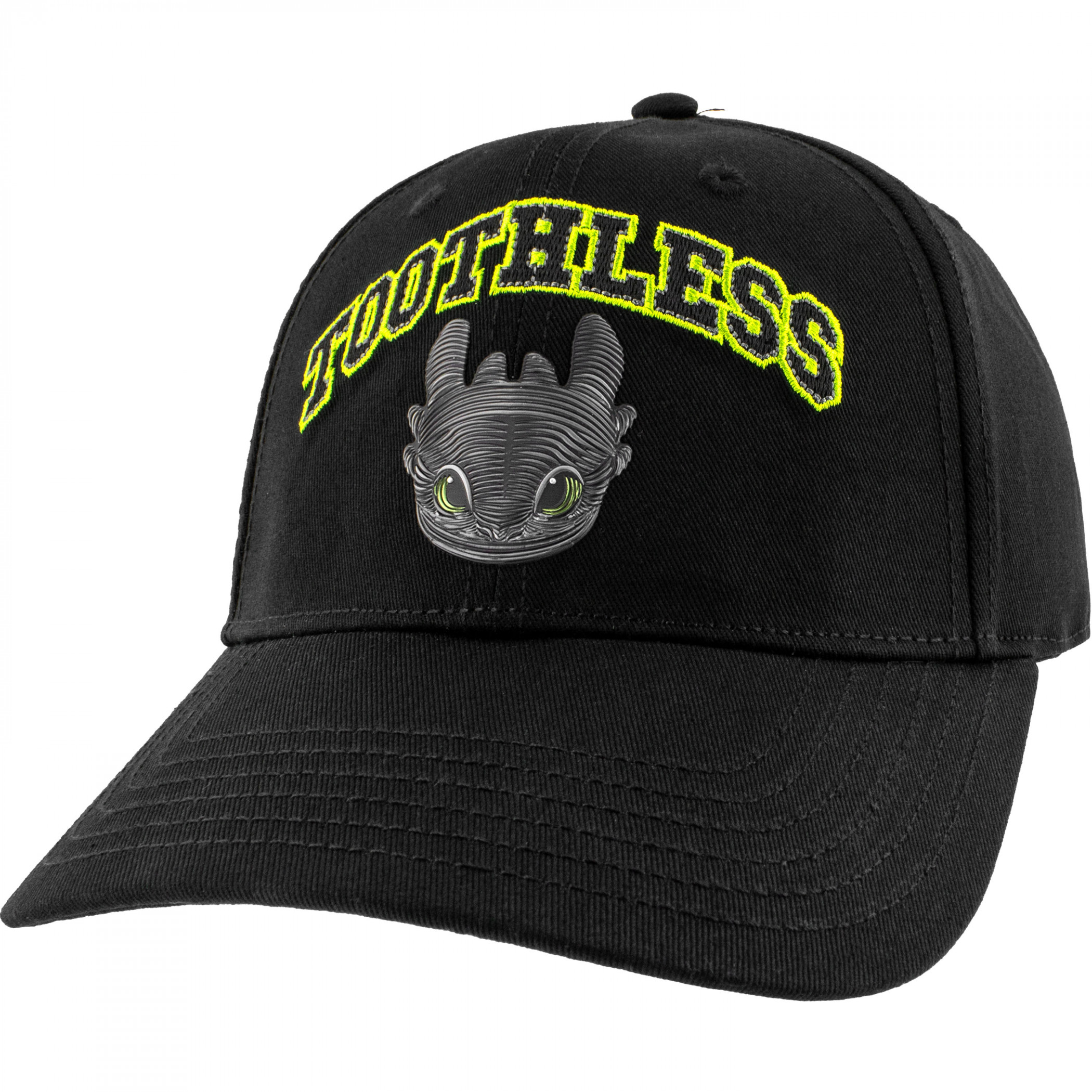How to Train Your Dragon Toothless Face Line Adult Hat, Black