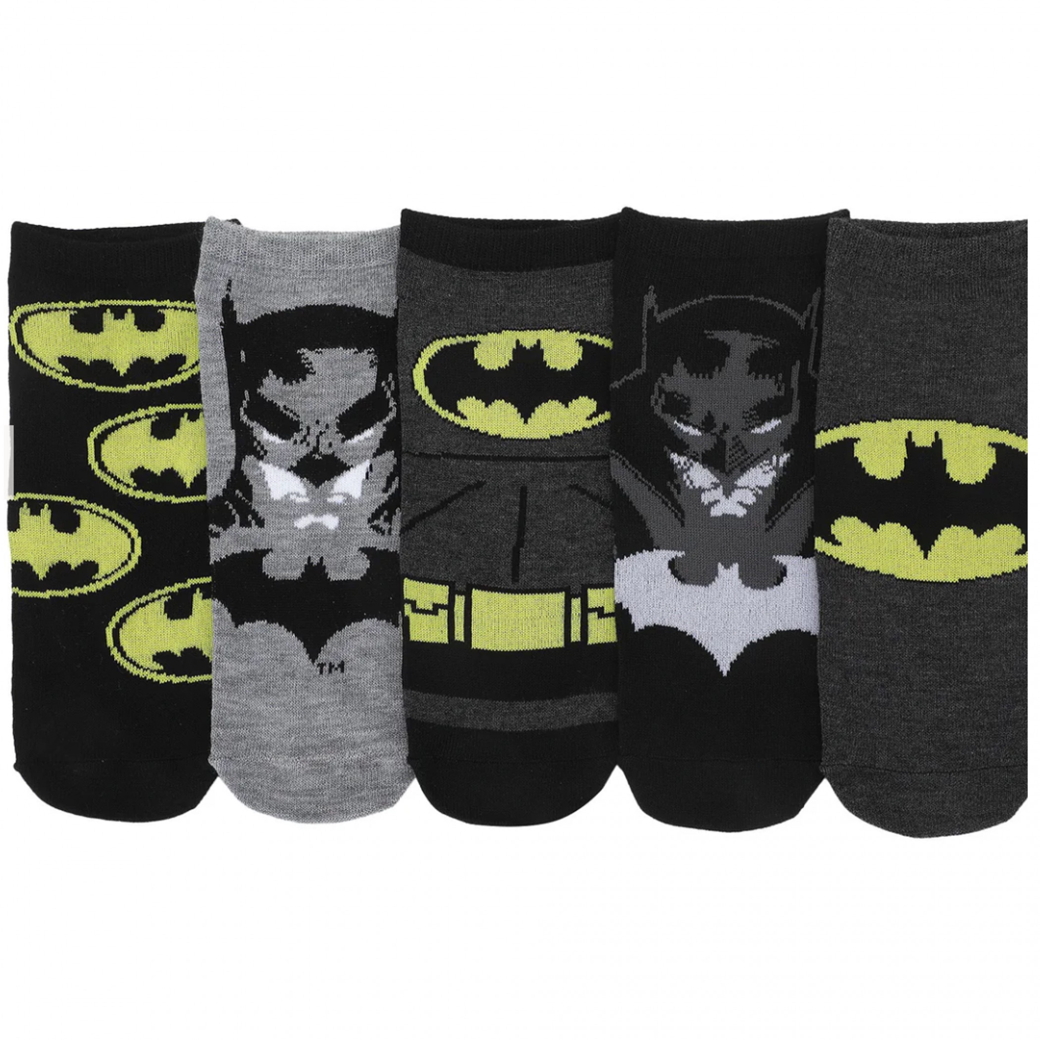 Batman Logos Women's Ankle Socks 5-pack, Multi-Color