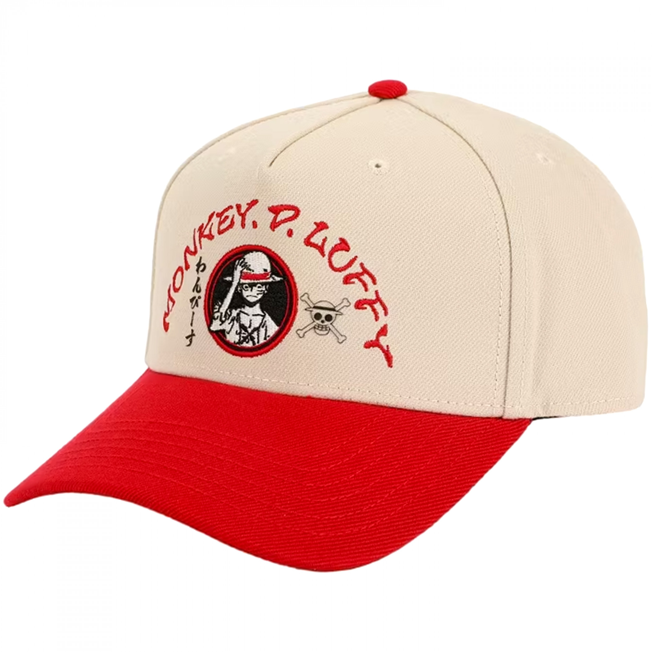 One Piece (Animated) Monkey D Luffy Embroidered Snapback Hat, Multi-Color