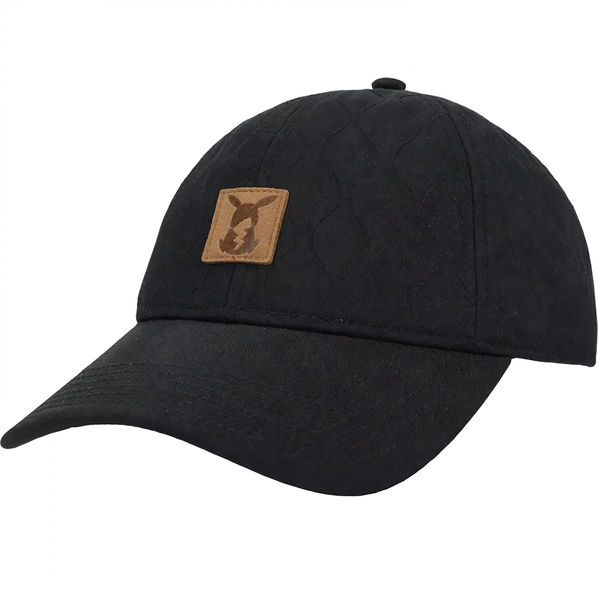 Pokemon Pikachu Debossed Leather Patch Hat, Black