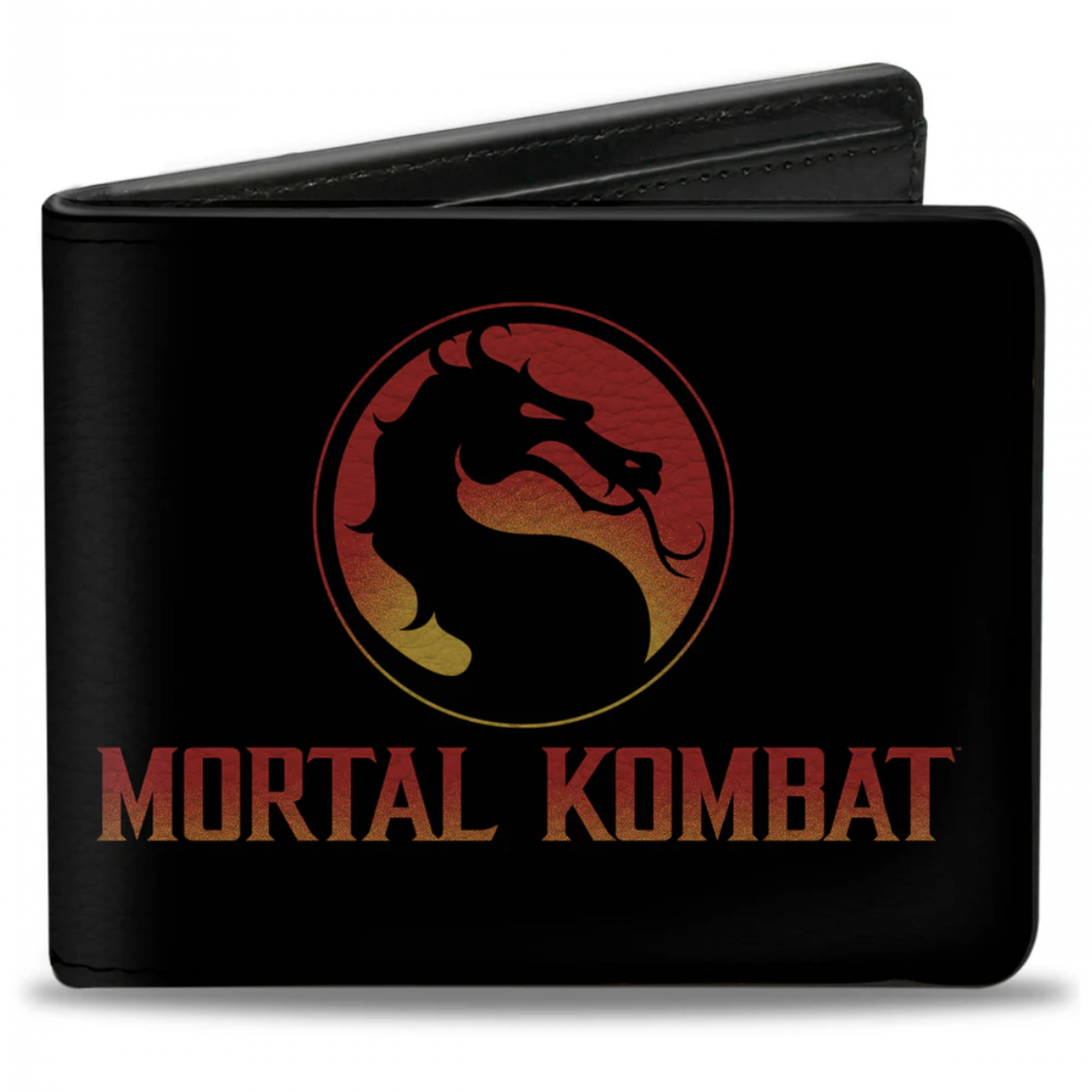 Mortal Kombat Dragon Logo with Flames Bi-fold Wallet, Multi-Color