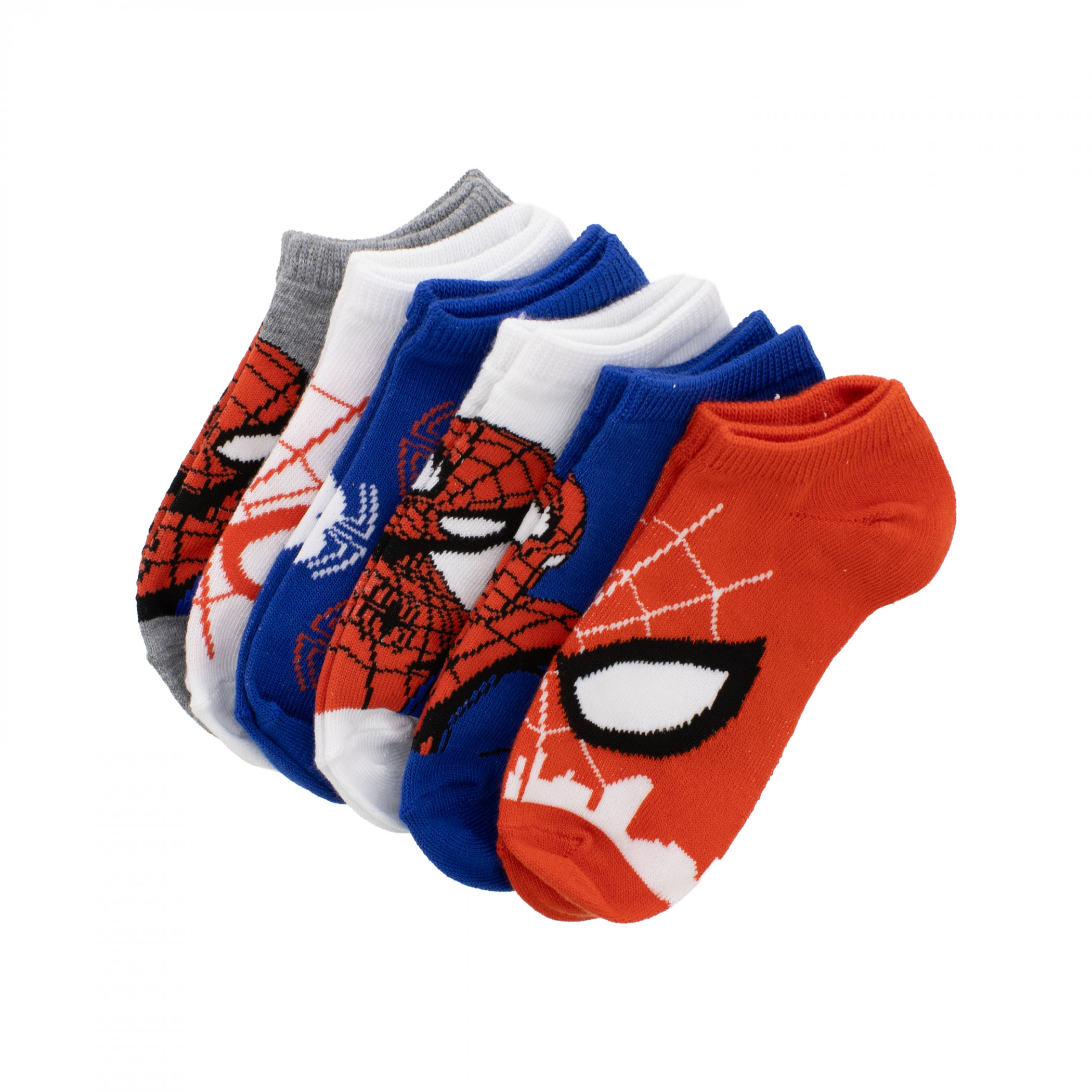 Spider-man Spidey 6-Pair Pack of Youth Ankle Socks, Multi-Color