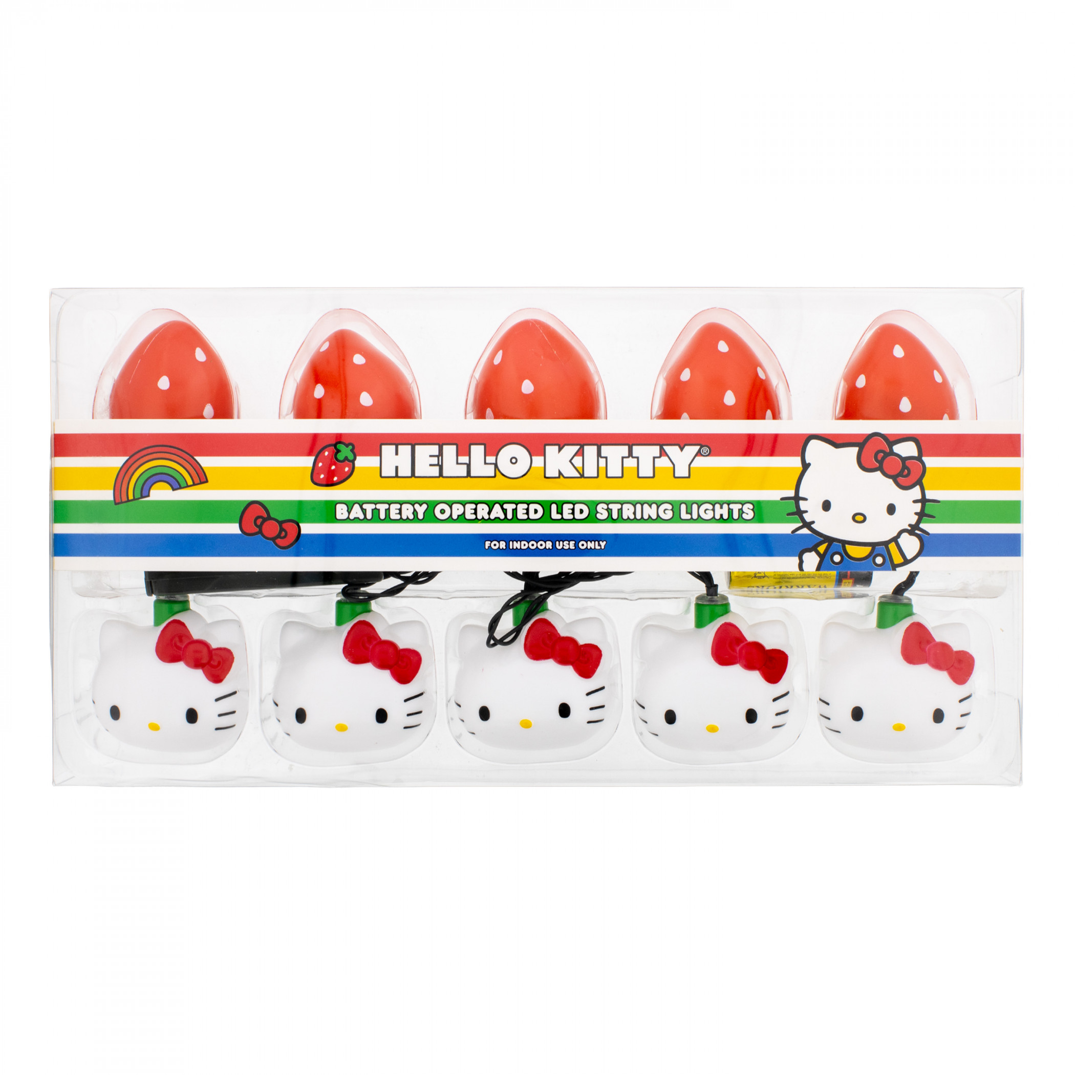 Hello Kitty and Strawberry Decorative LED String Lights, Multi-Color