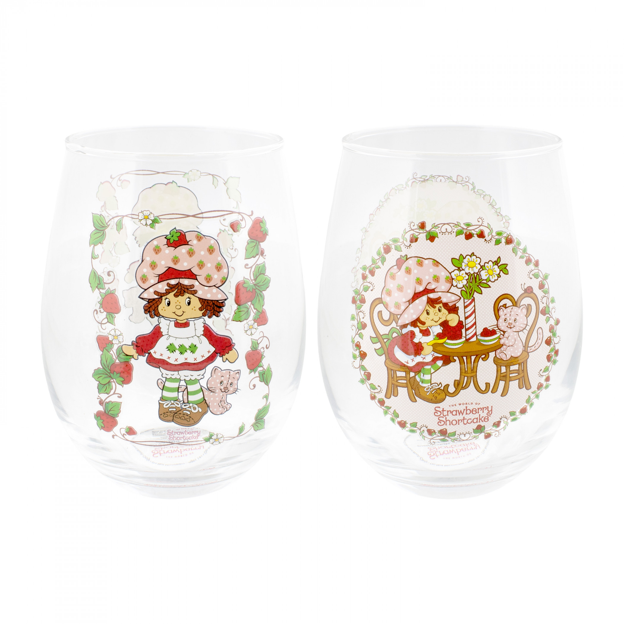 Strawberry Shortcake Stemless Wine Glasses 2-Pack, Multi-Color