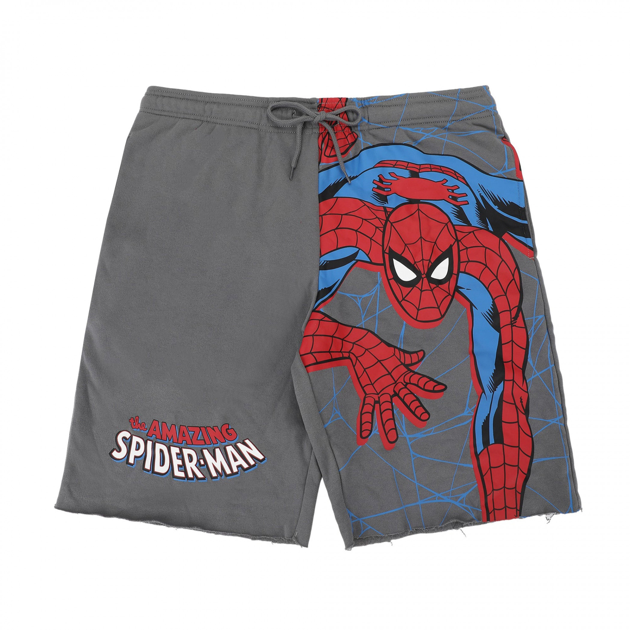 Spider-Man Crawling Art Sleep Shorts, Grey