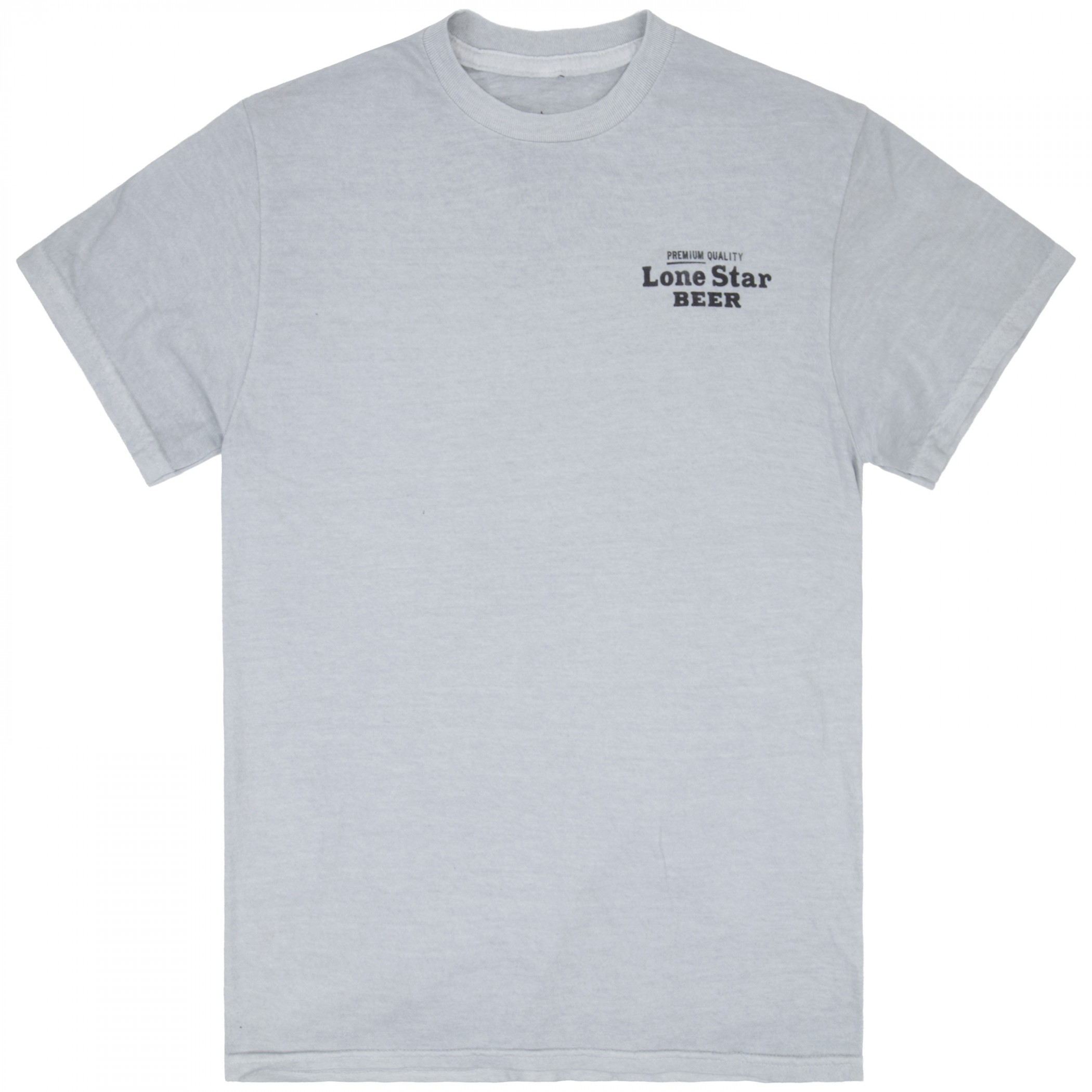 Lone Star National Beer of Texas Armadillo Front Back Print Mineral Wash T-Shirt