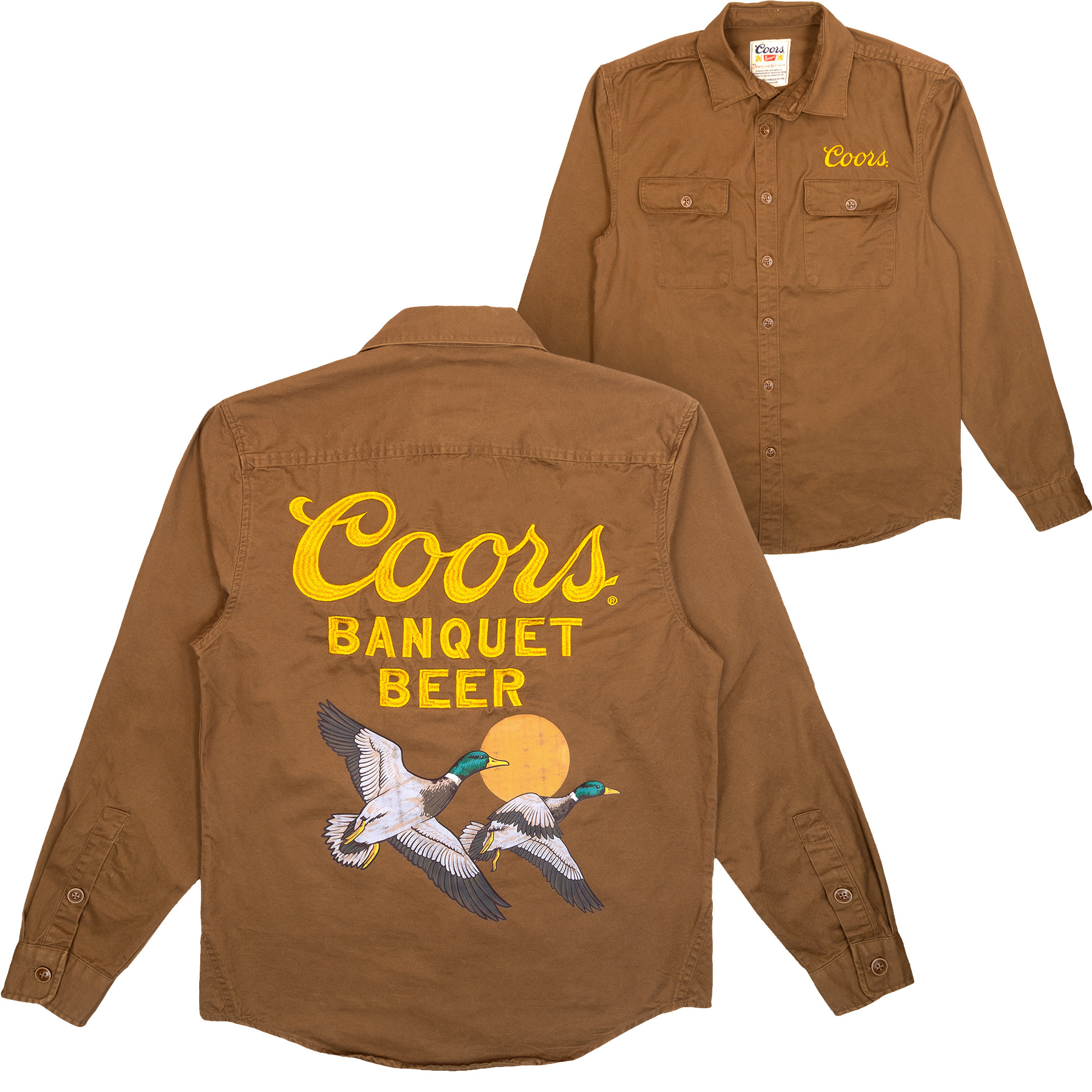 Coors Banquet Beer 1873 Front and Back Print Logger's Jacket