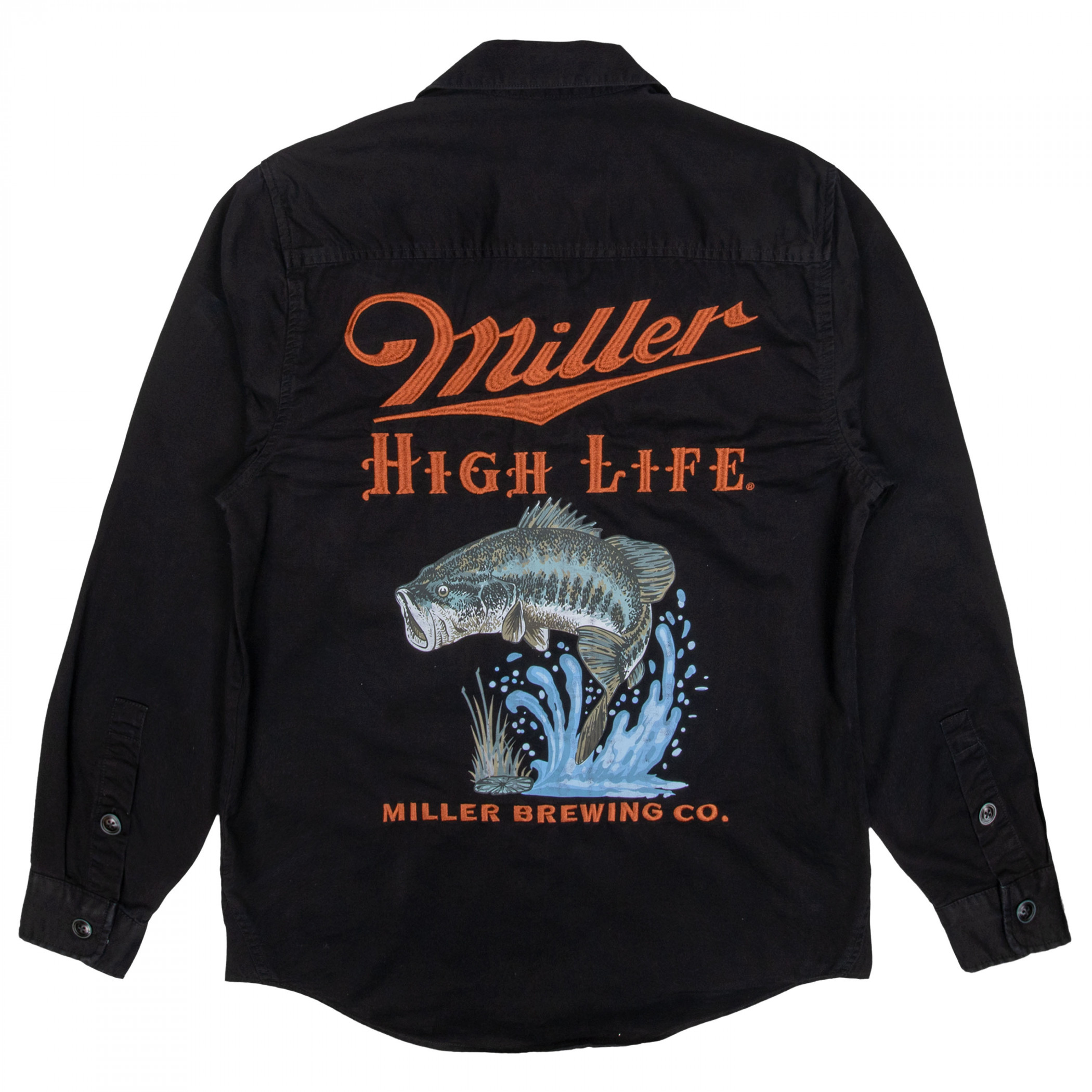 Miller High Life Largemouth Bass Front and Back Print Logger's Jacket - image 3
