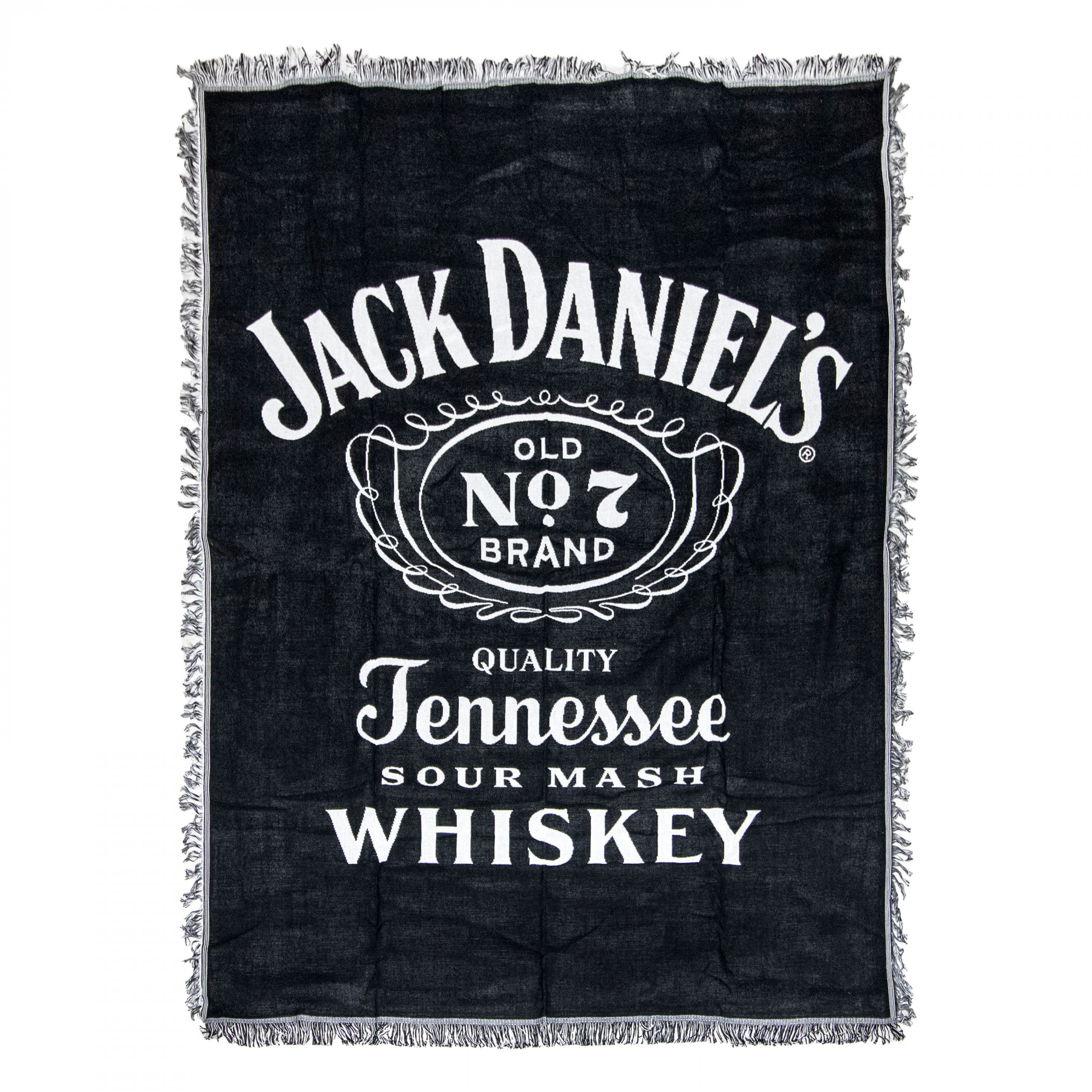 Jack Daniel's Sour Mash Whiskey Label Jacquard Blanket