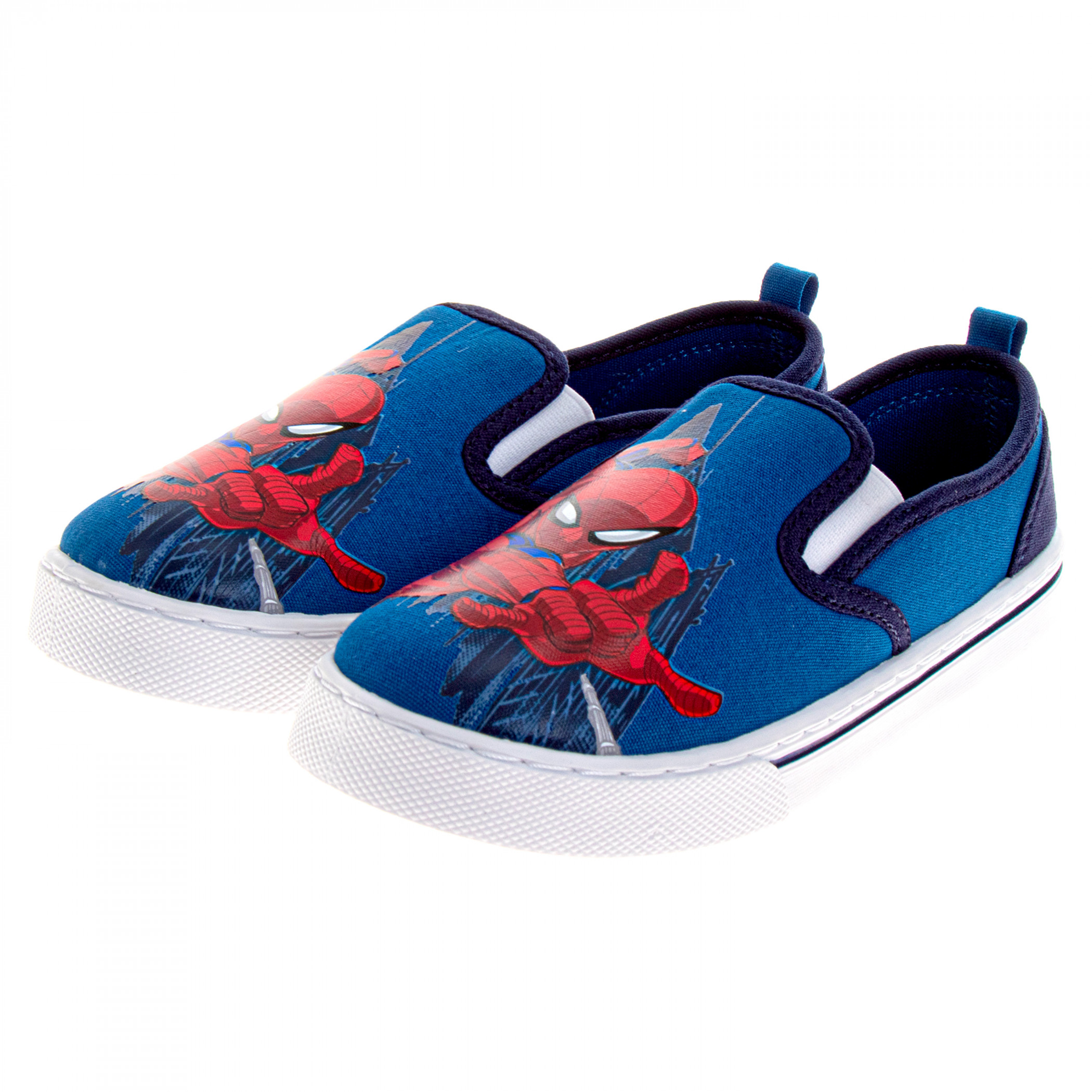 Spider-Man City Webs Kid's Slip-On Sneakers, Blue