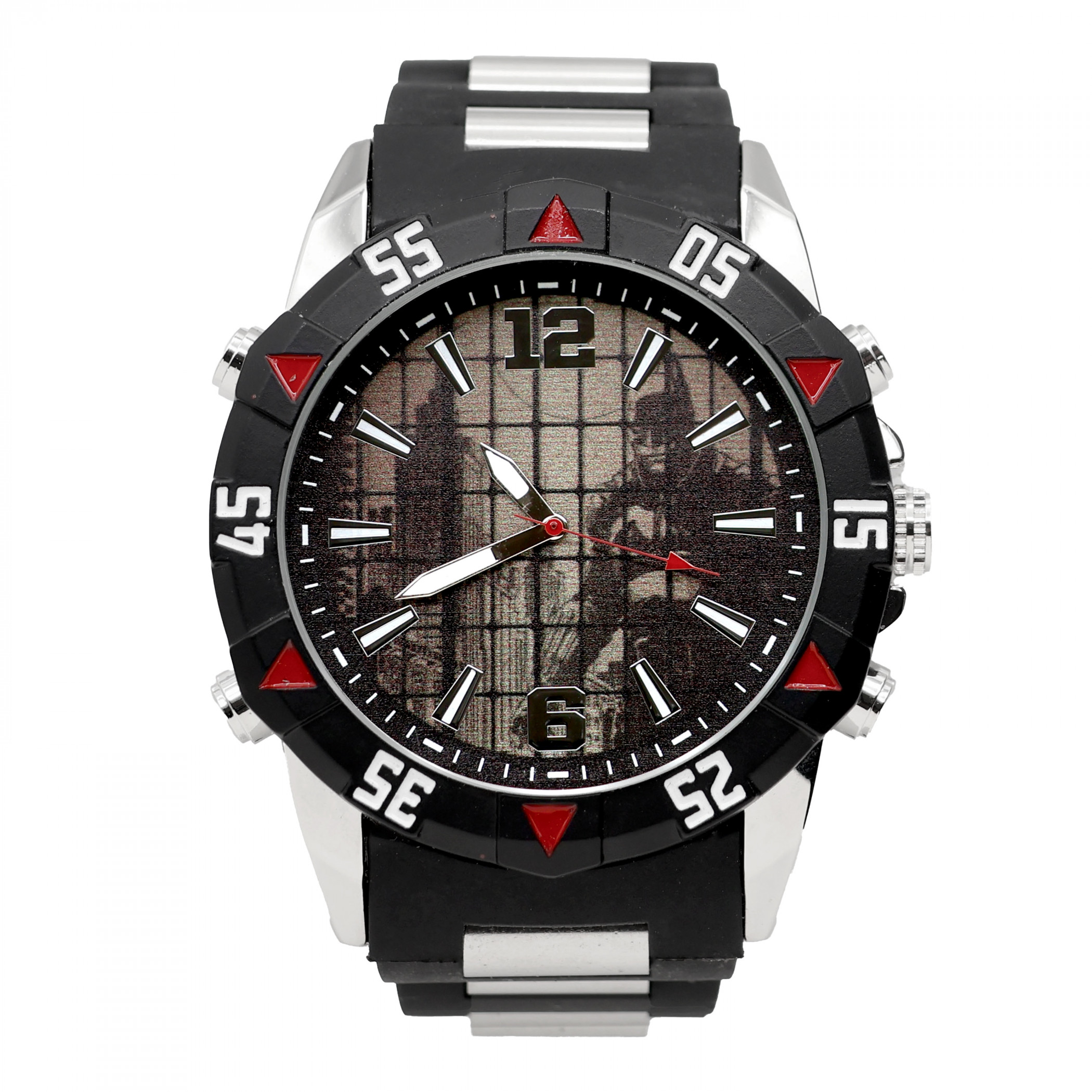 Batman City Watch Analog Watch with Metal and Rubber Band, Black