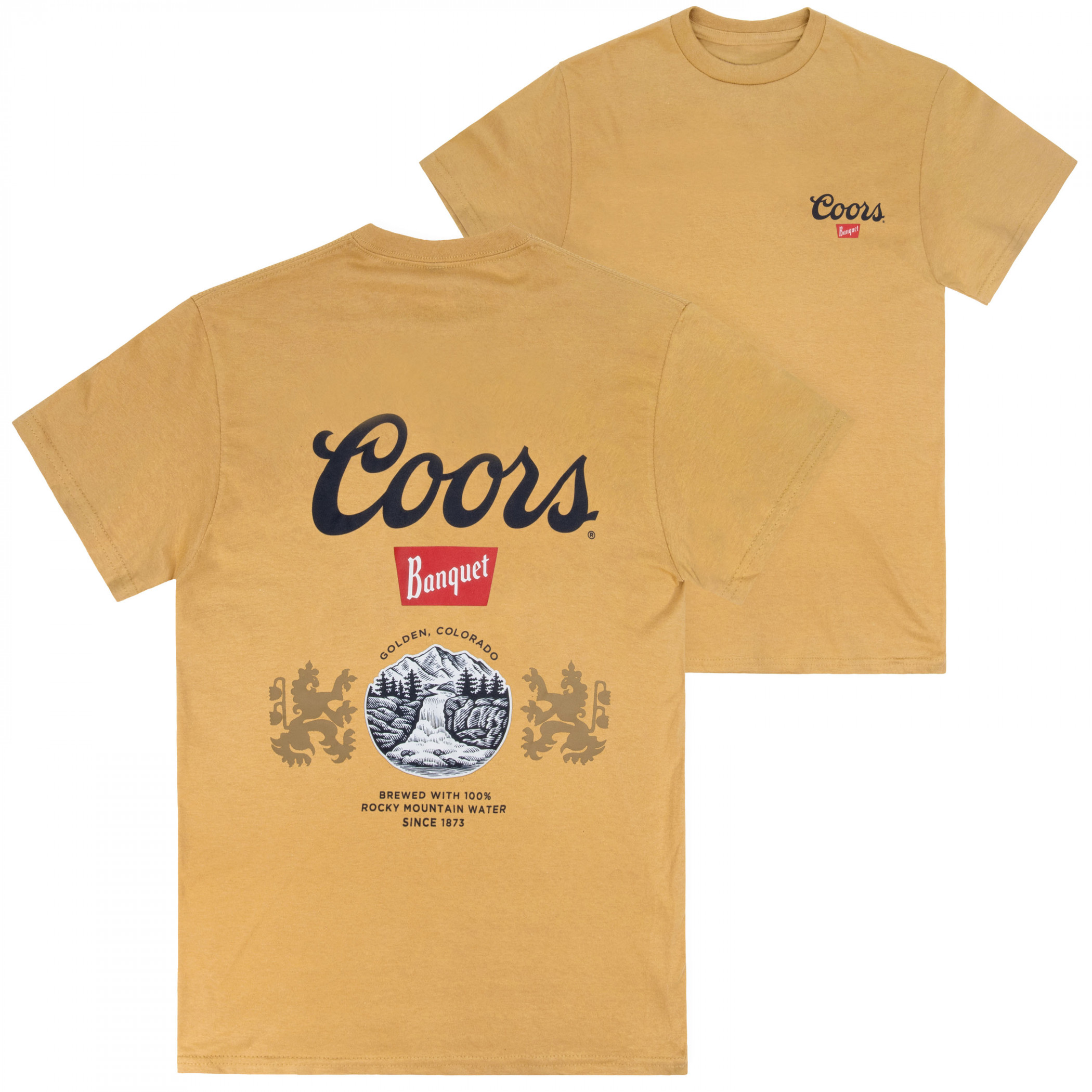 Coors Banquet Old Gold Front and Back Print Tee