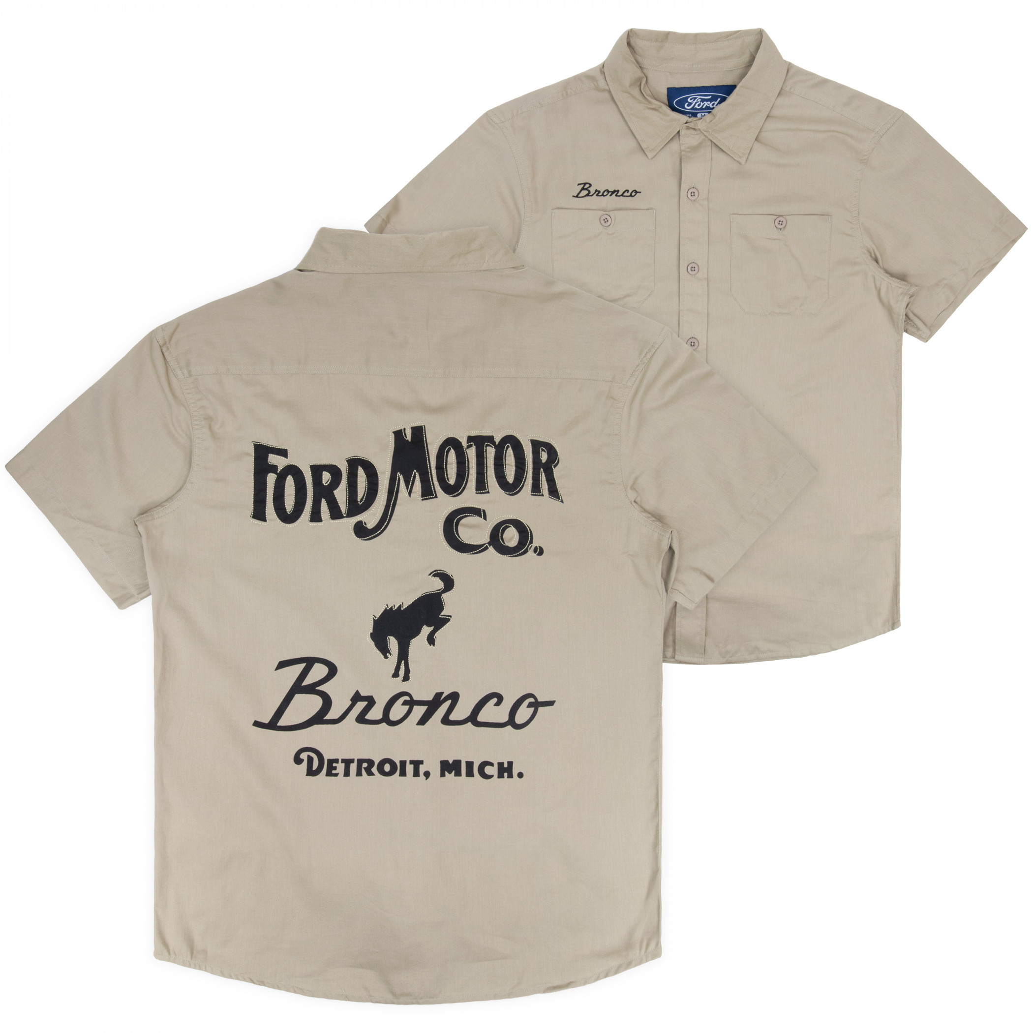 Ford Bronco Button Down Mechanic Work Shirt