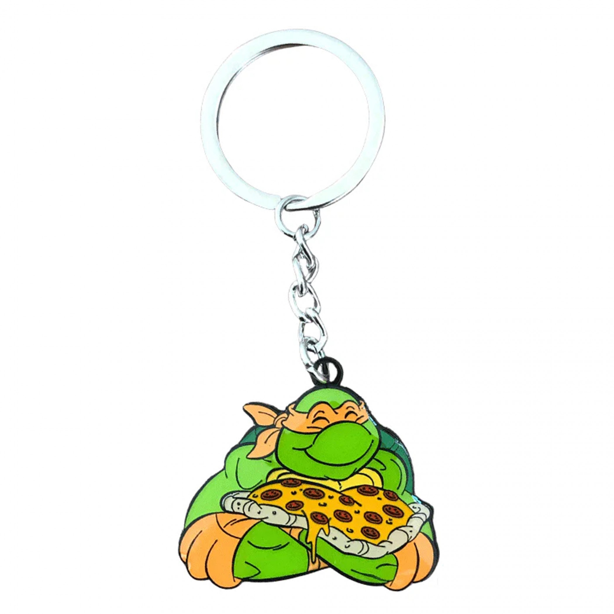 Teenage Mutant Ninja Turtles - I Love Pizza  Dude! Enamel Keychain, Multi-Color