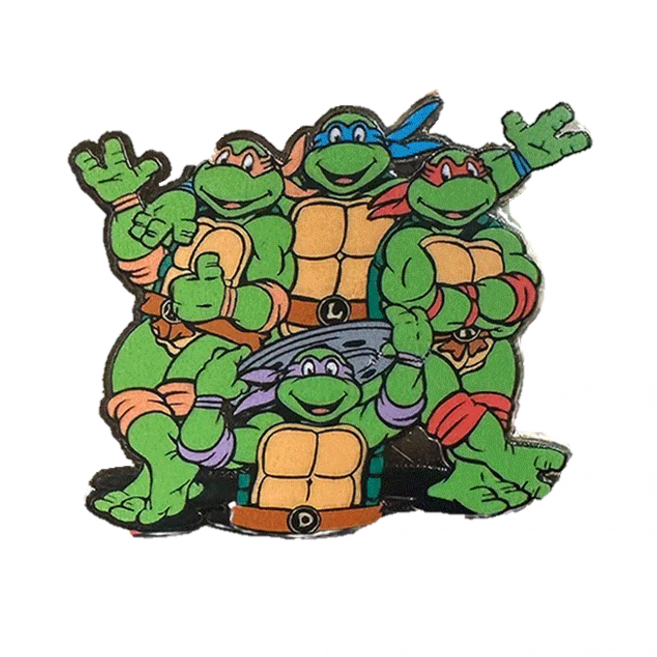 Teenage Mutant Ninja Turtles - Famous 80s Poses Enamel Pin, Multi-Color