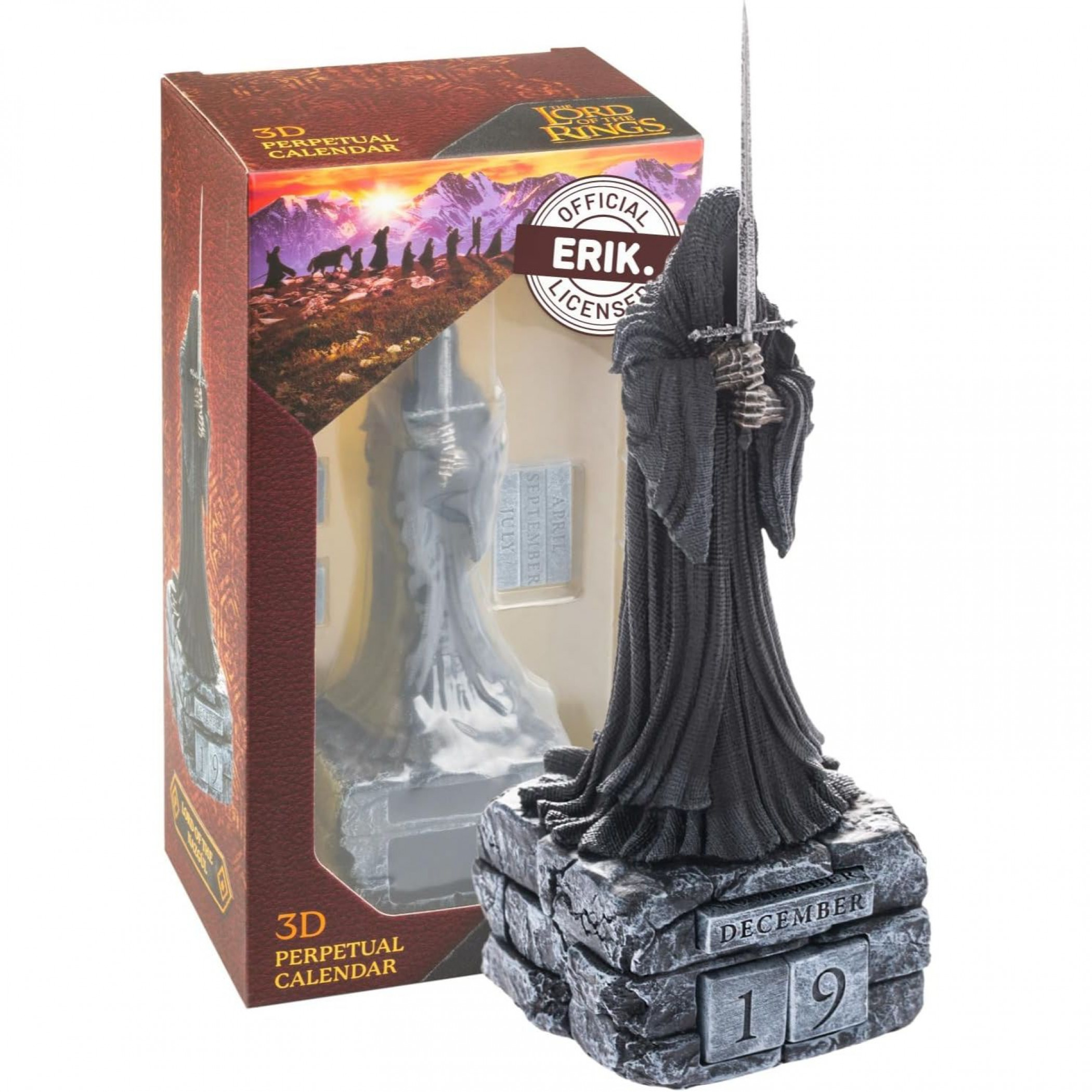 The Lord of the Rings Nazgul Hand Painted 3D Perpetual Calendar, Black