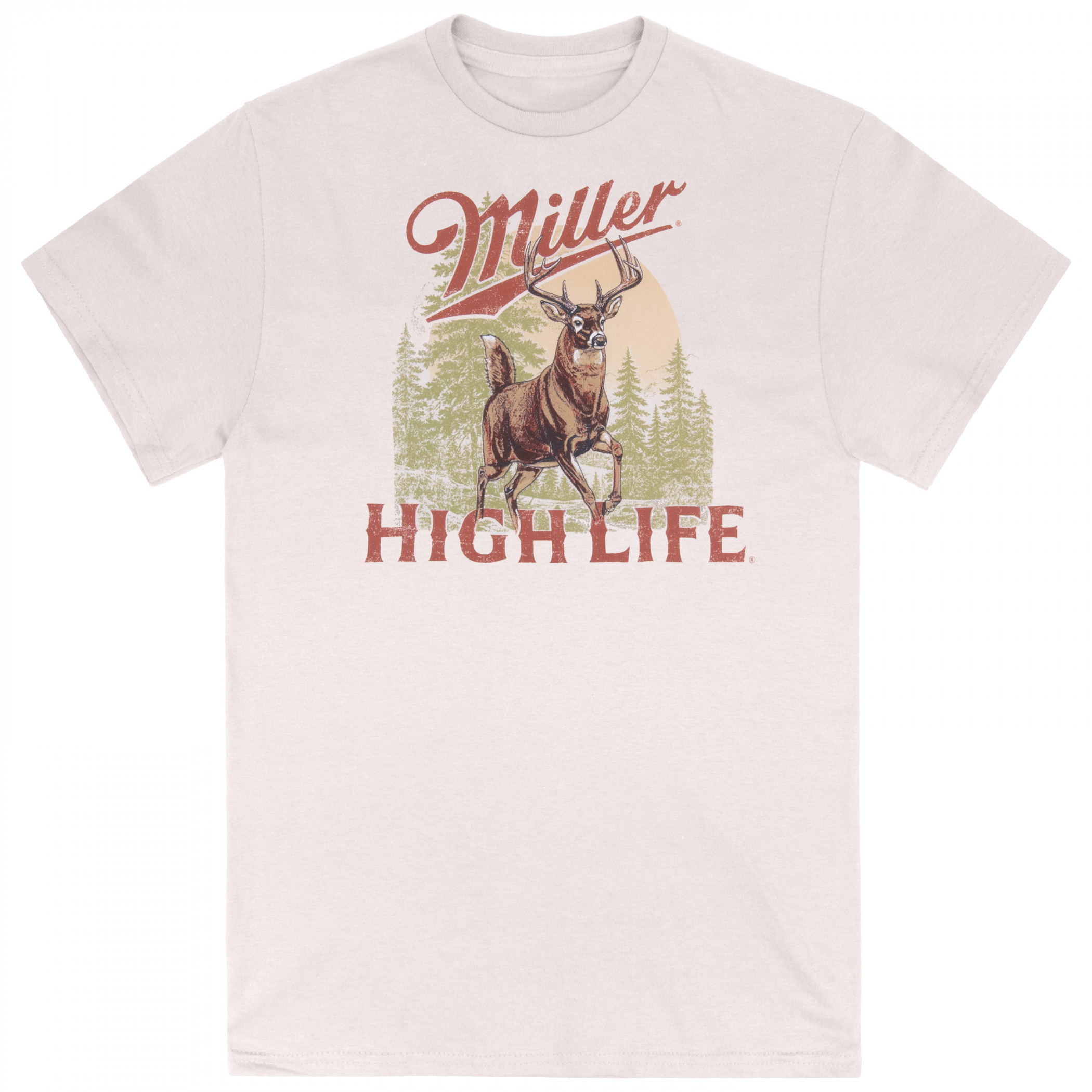 Miller High Life Deer in the Forest Premium Heavyweight T-Shirt