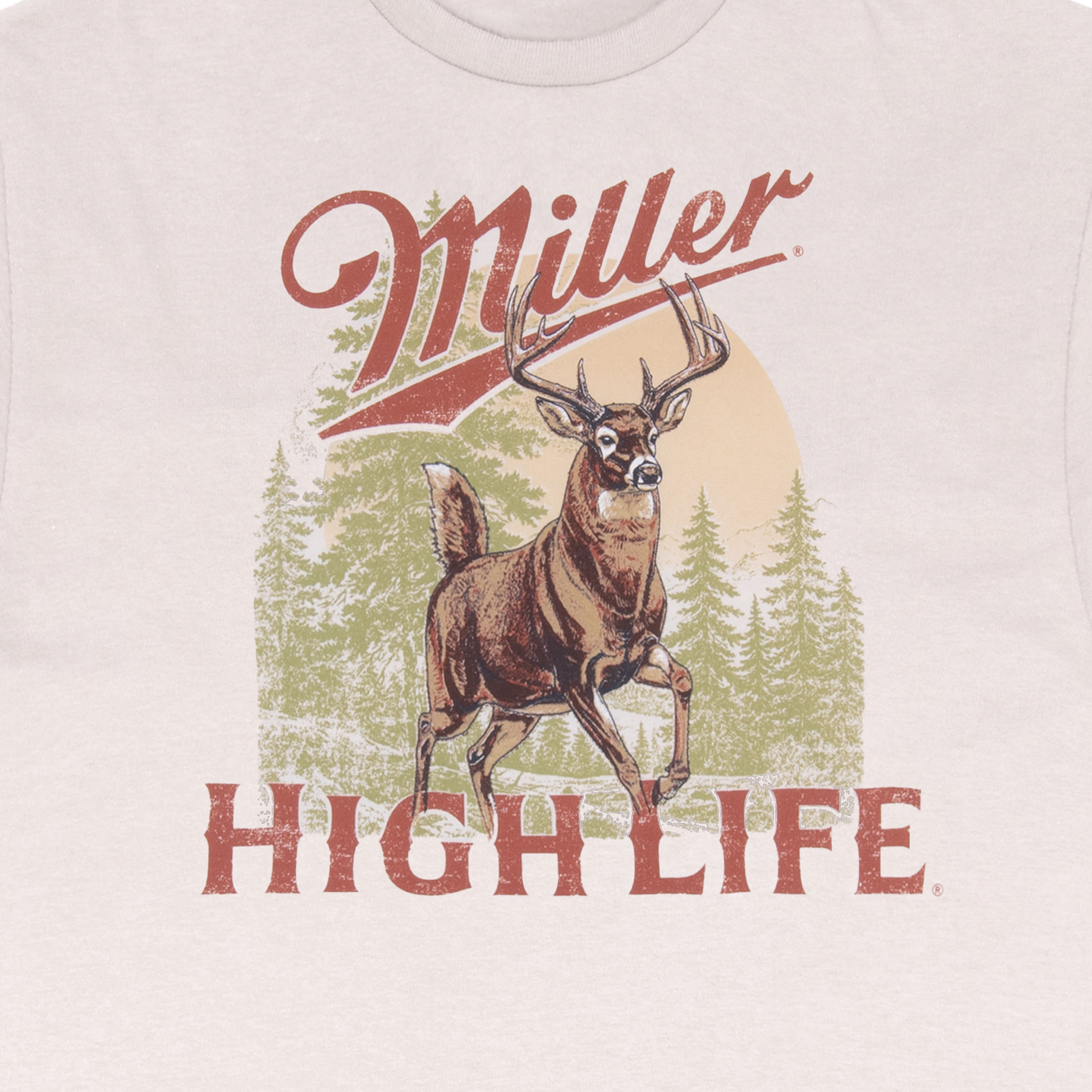 Miller High Life Deer in the Forest Premium Heavyweight T-Shirt