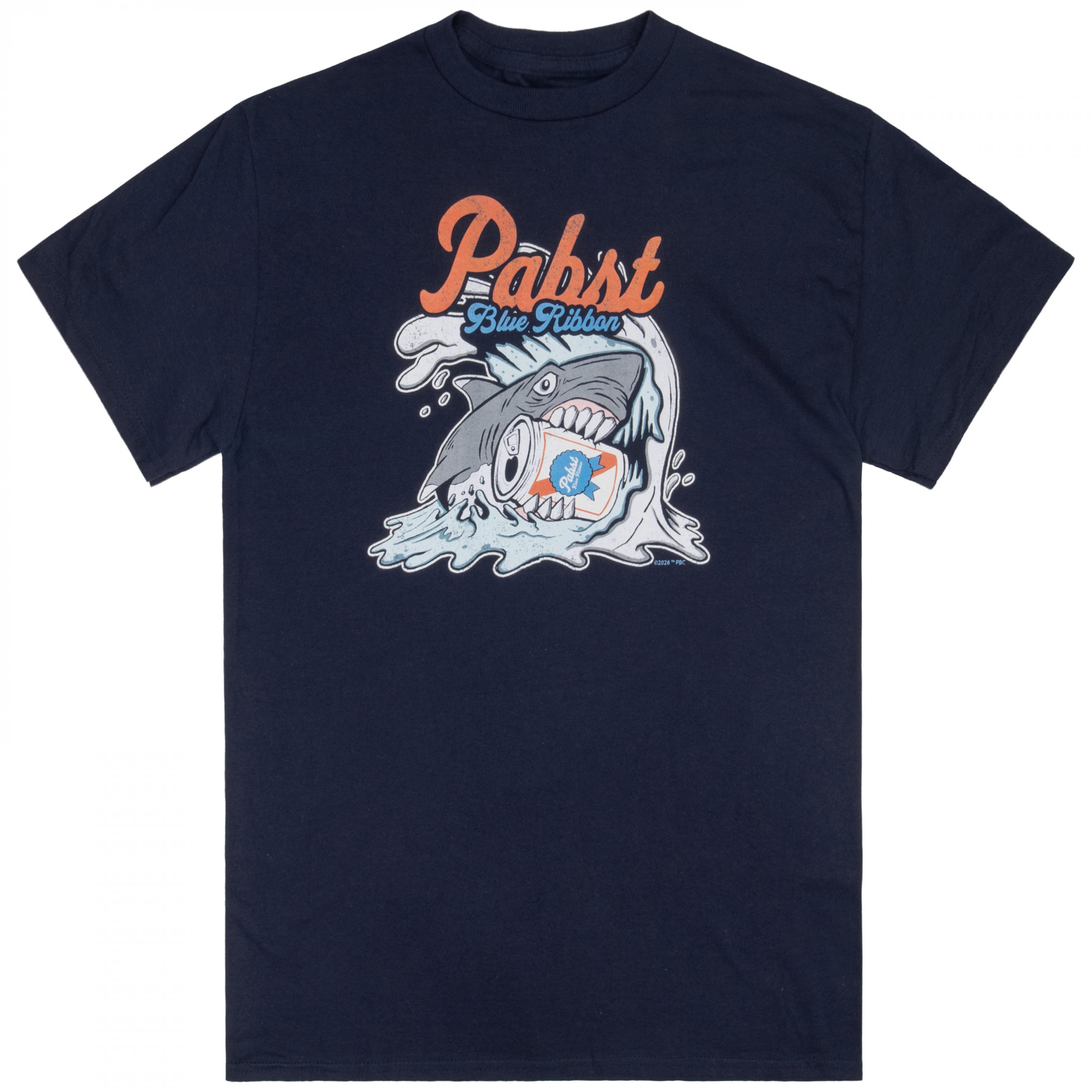 Pabst Blue Ribbon PBR Shark Bite Can T-Shirt
