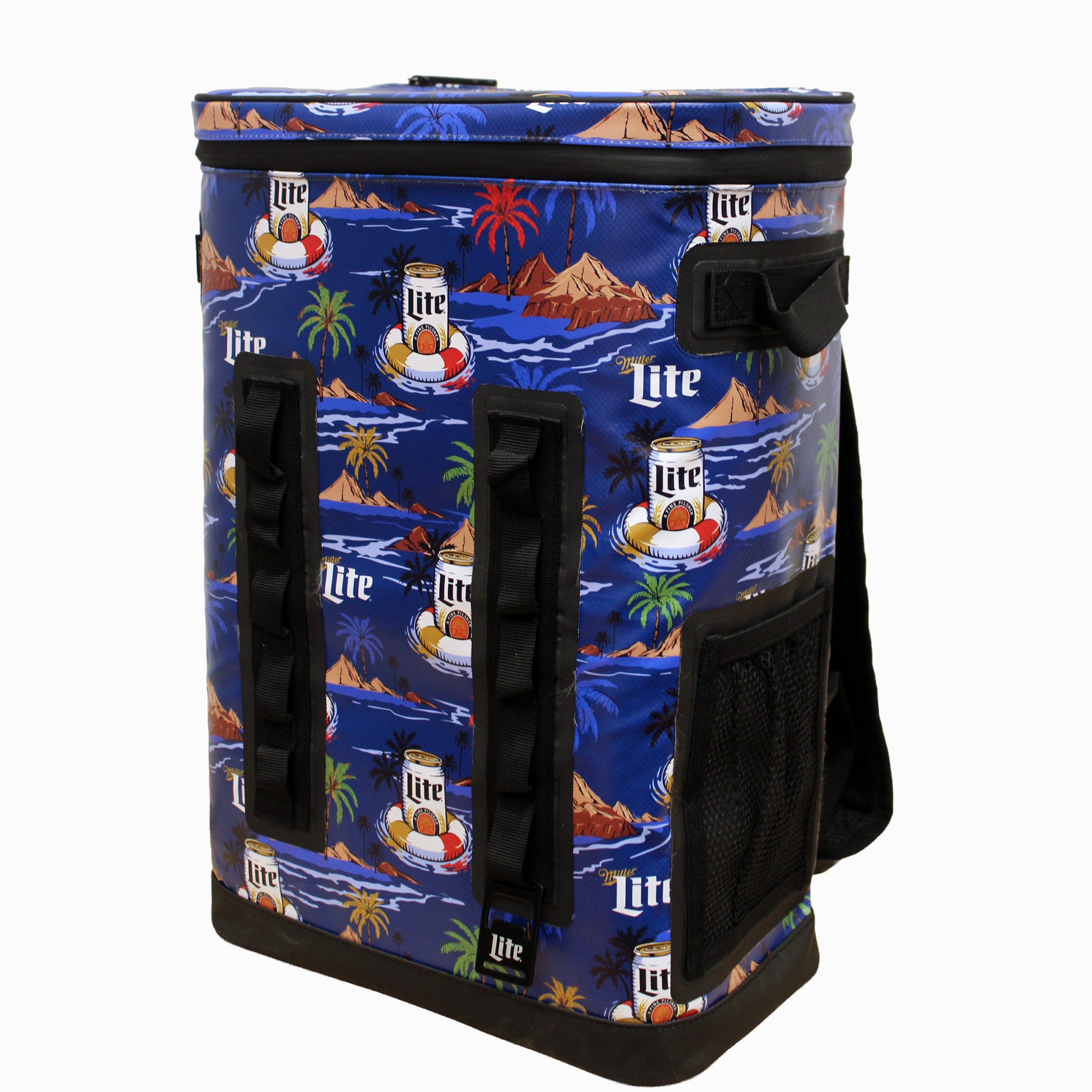 Miller Lite Summer 24-Can Backpack Premium Welded Insulation Cooler Bag
