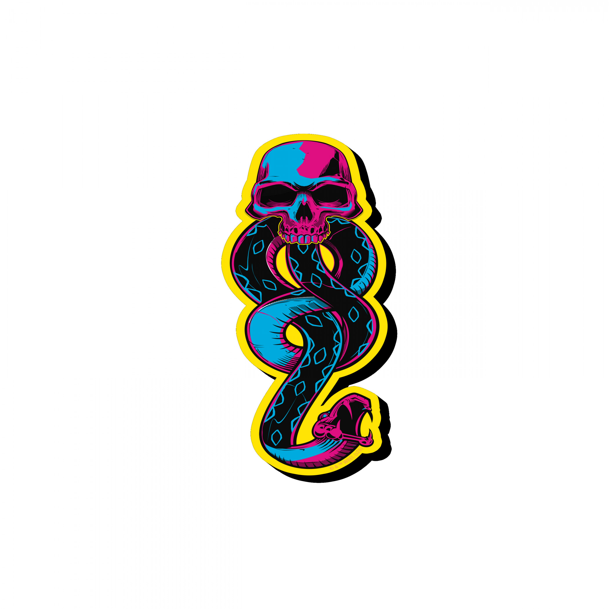 Harry Potter Dark Mark Funky Chunky Wood Magnet, Multi-Color