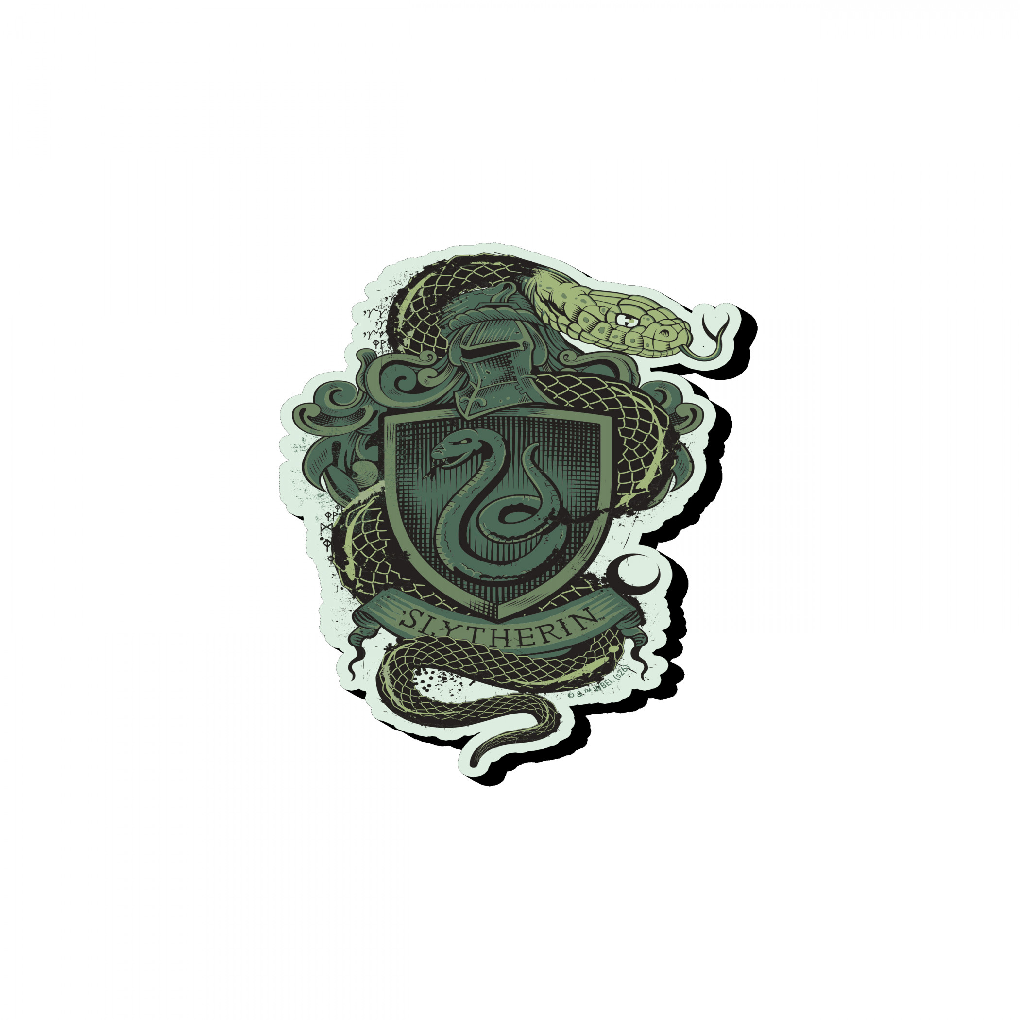 Harry Potter Slytherin Crest Funky Chunky Wood Magnet, Multi-Color