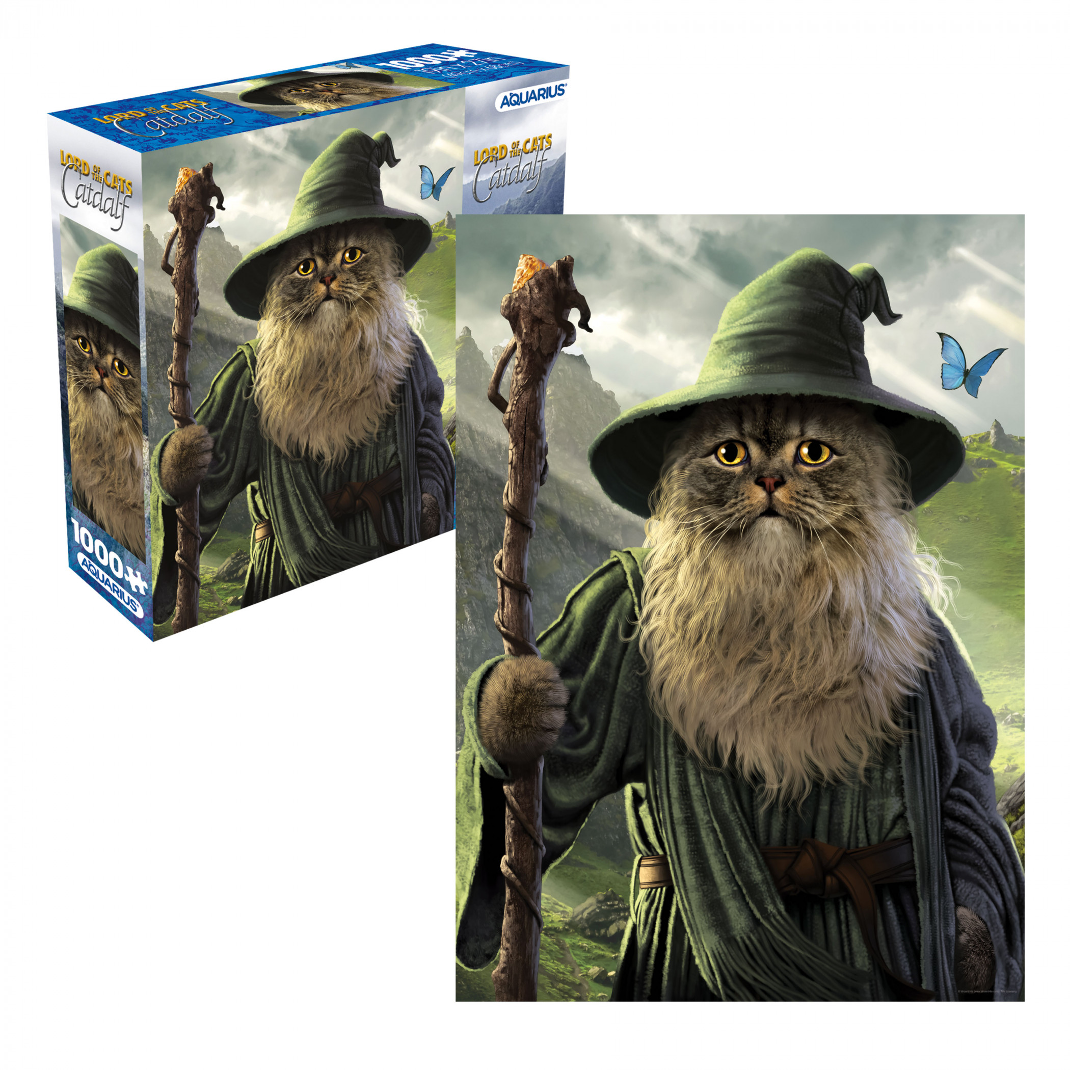 Lord of the Rings - Lord of the Cats - Catdalf 1000 Piece Puzzle, Multi-Color