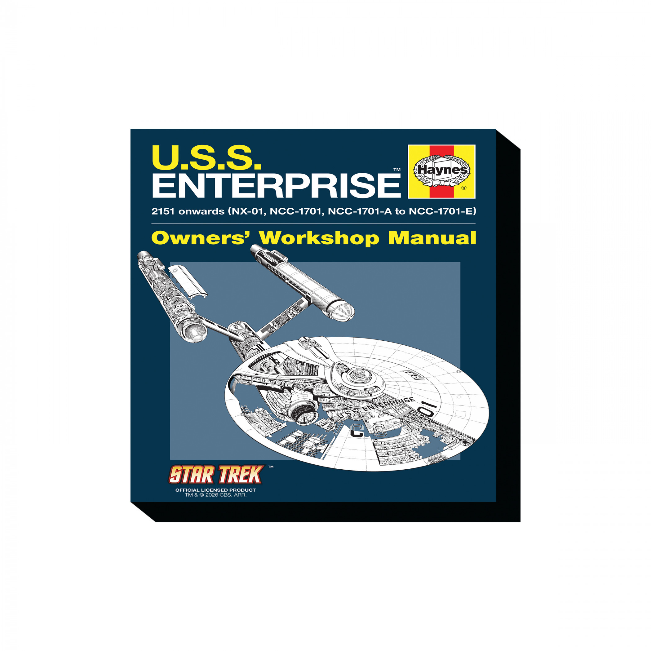 Star Trek Owner's Workshop Manual Funky Chunky Wood Magnet, Multi-Color