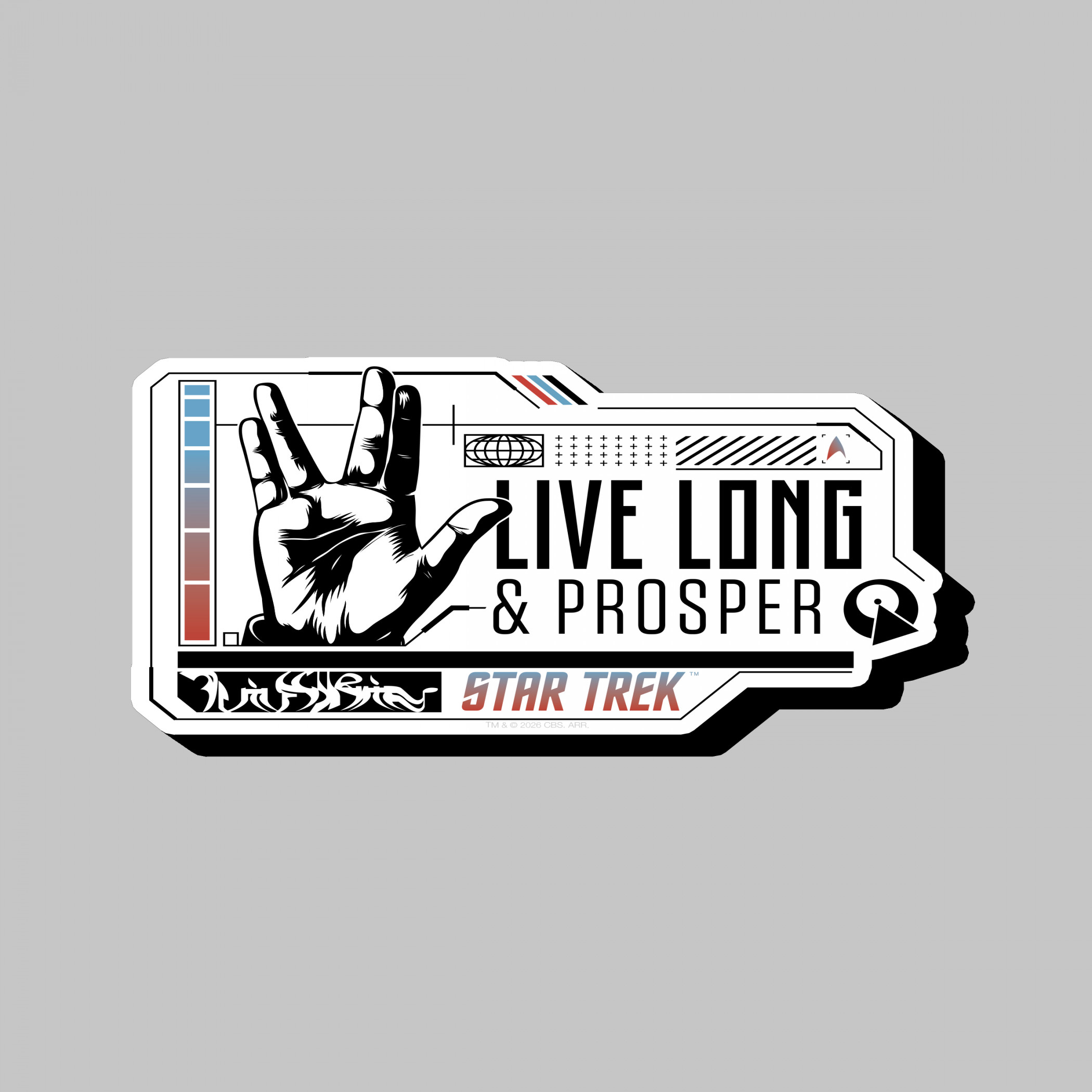 Star Trek Live Long & Prosper Sign Funky Chunky Wood Magnet, Multi-Color